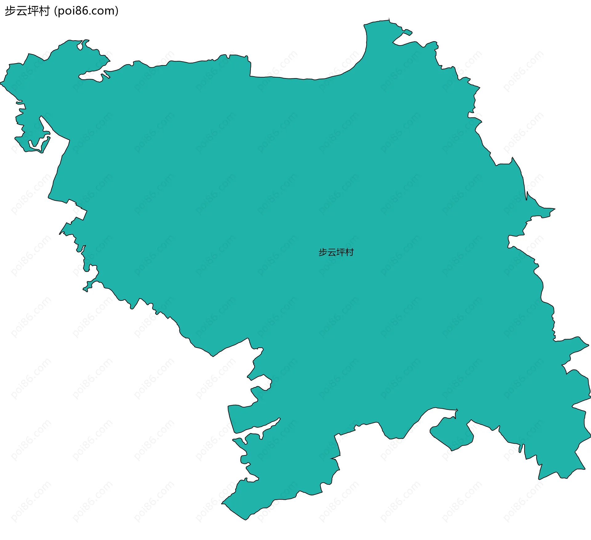 步云坪村边界地图