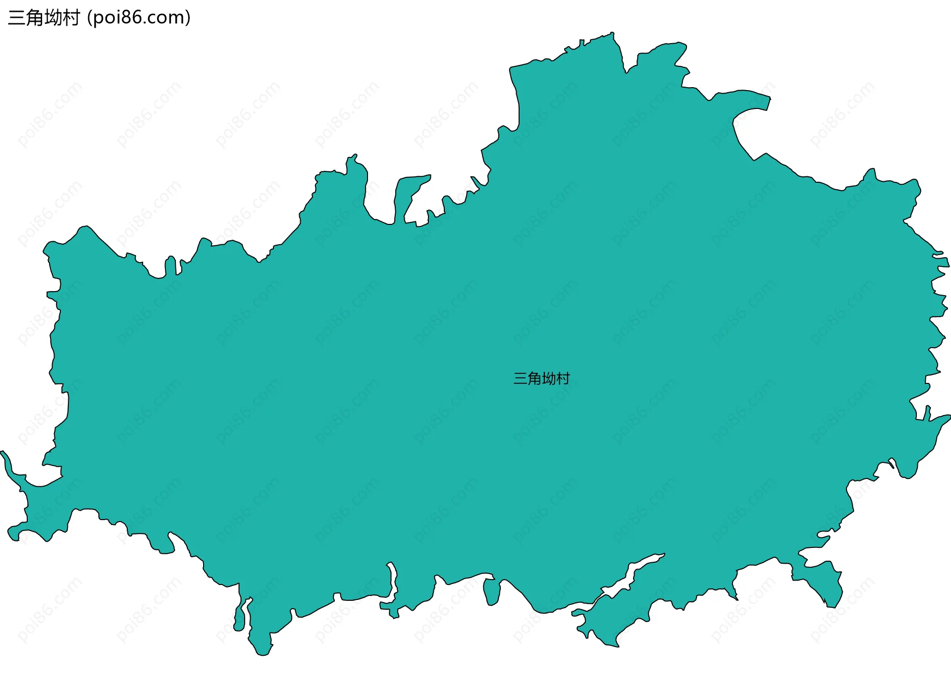 三角坳村边界地图