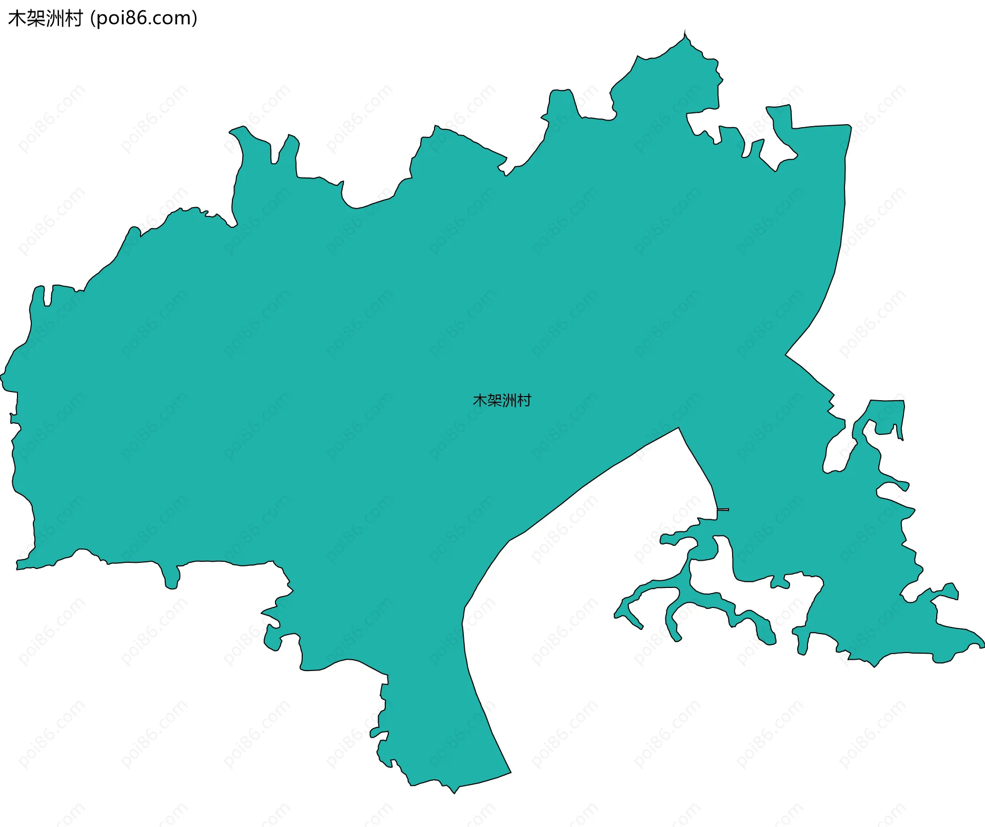 木架洲村边界地图