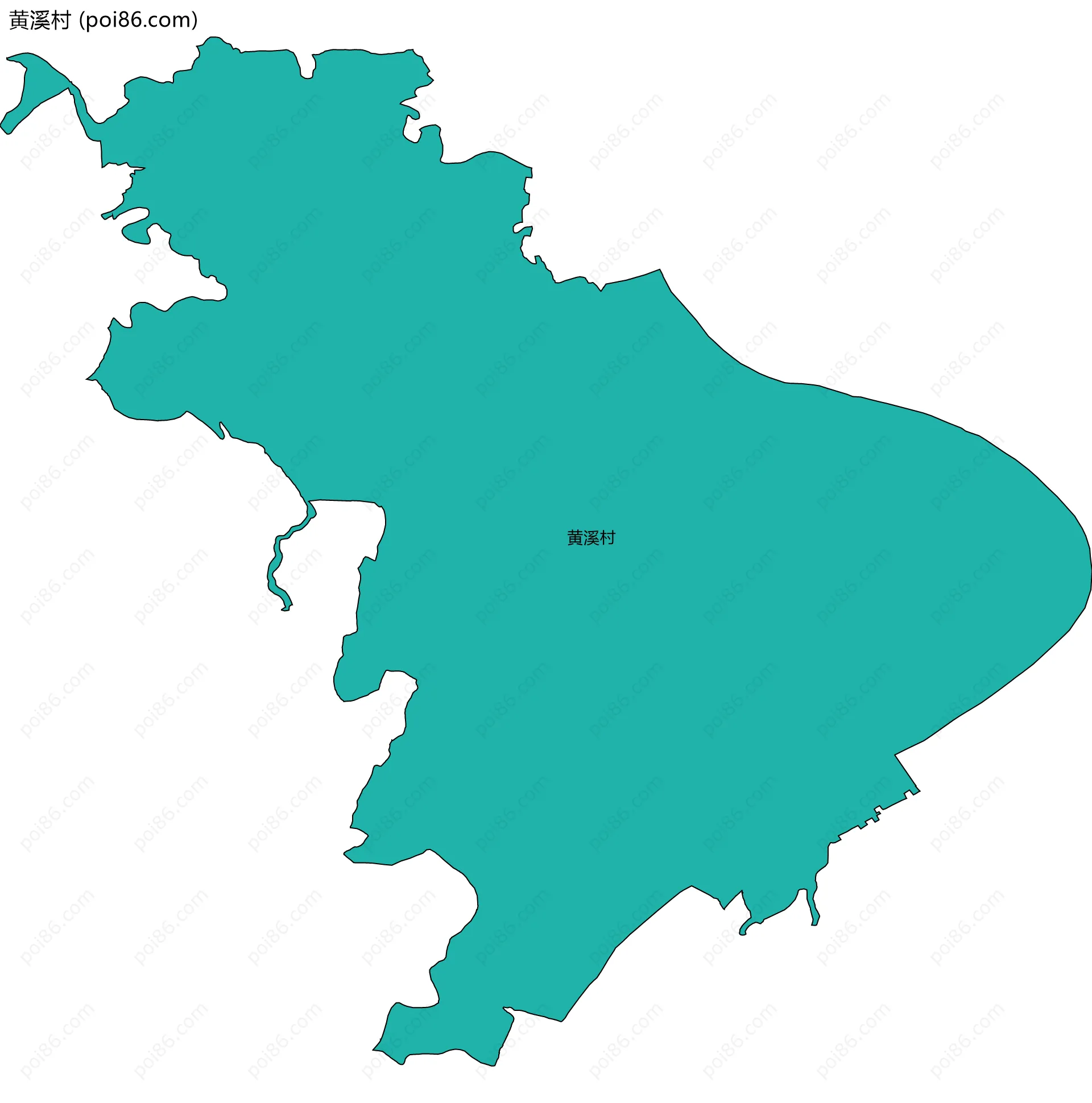 黄溪村边界地图