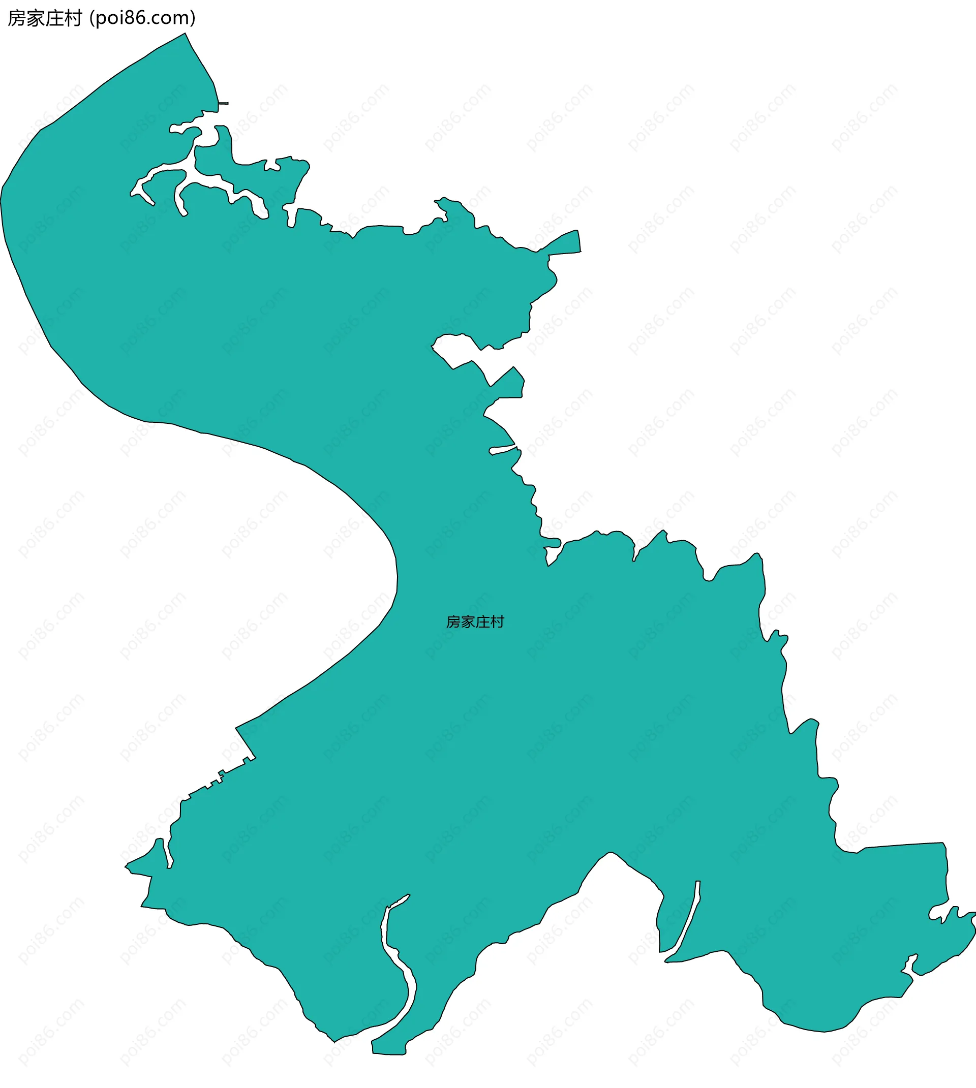房家庄村边界地图