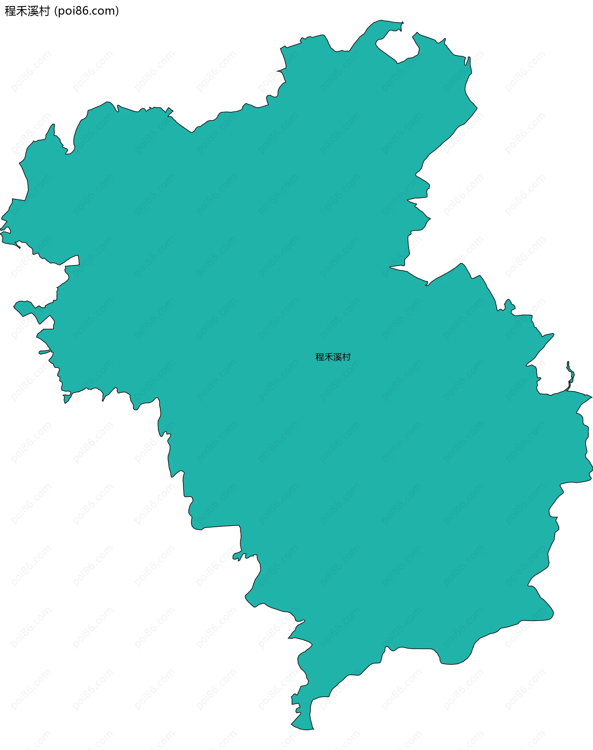 程禾溪村边界地图