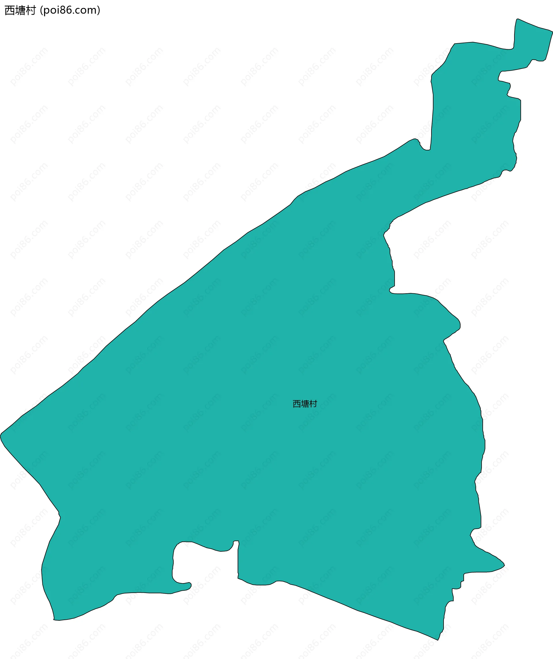 西塘村边界地图