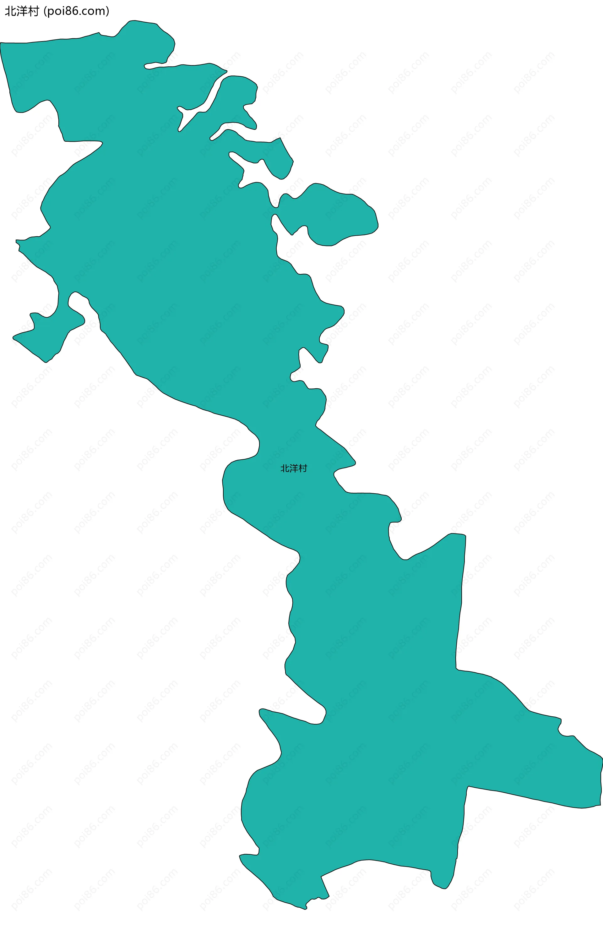 北洋村边界地图