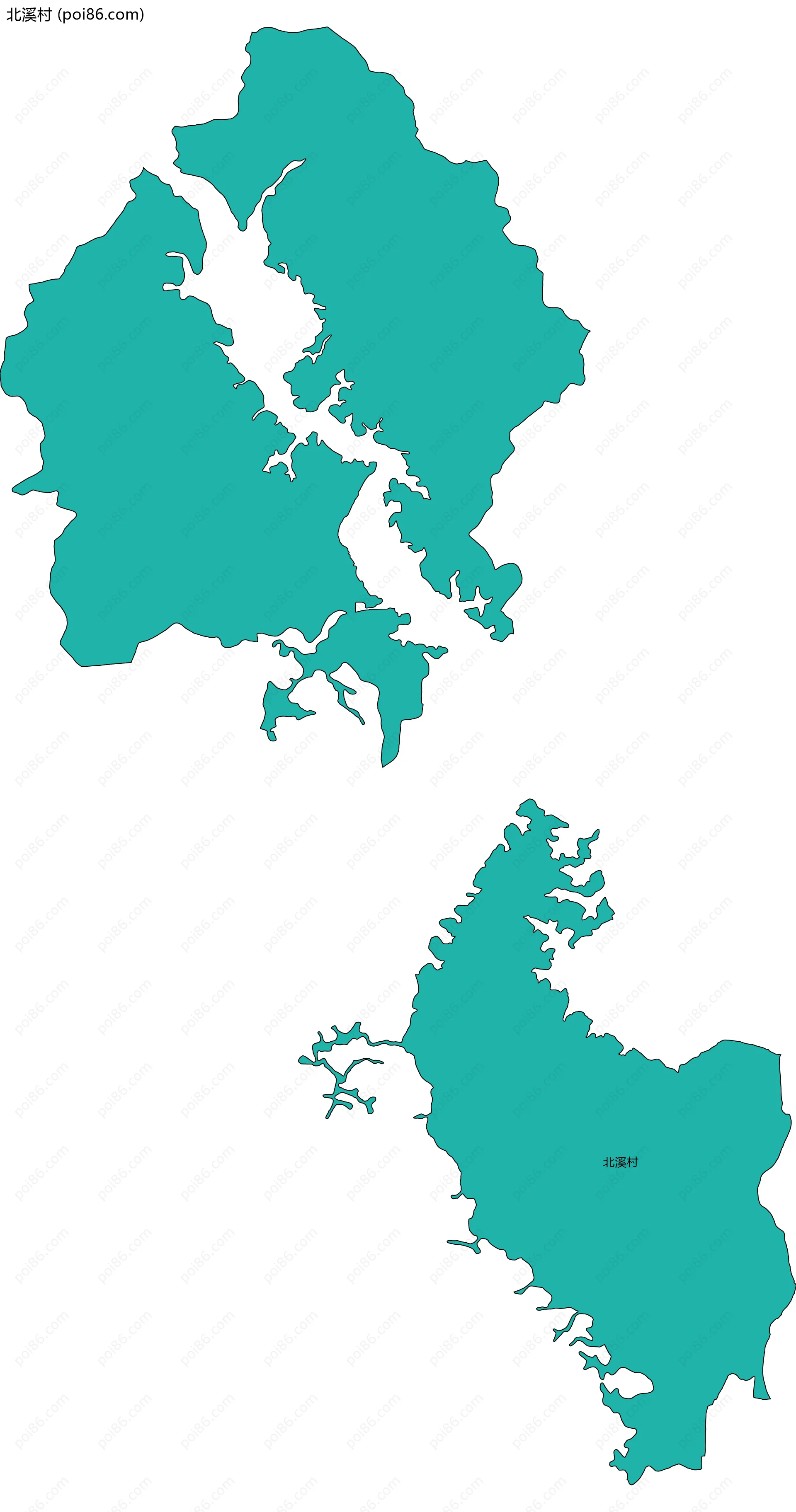 北溪村边界地图