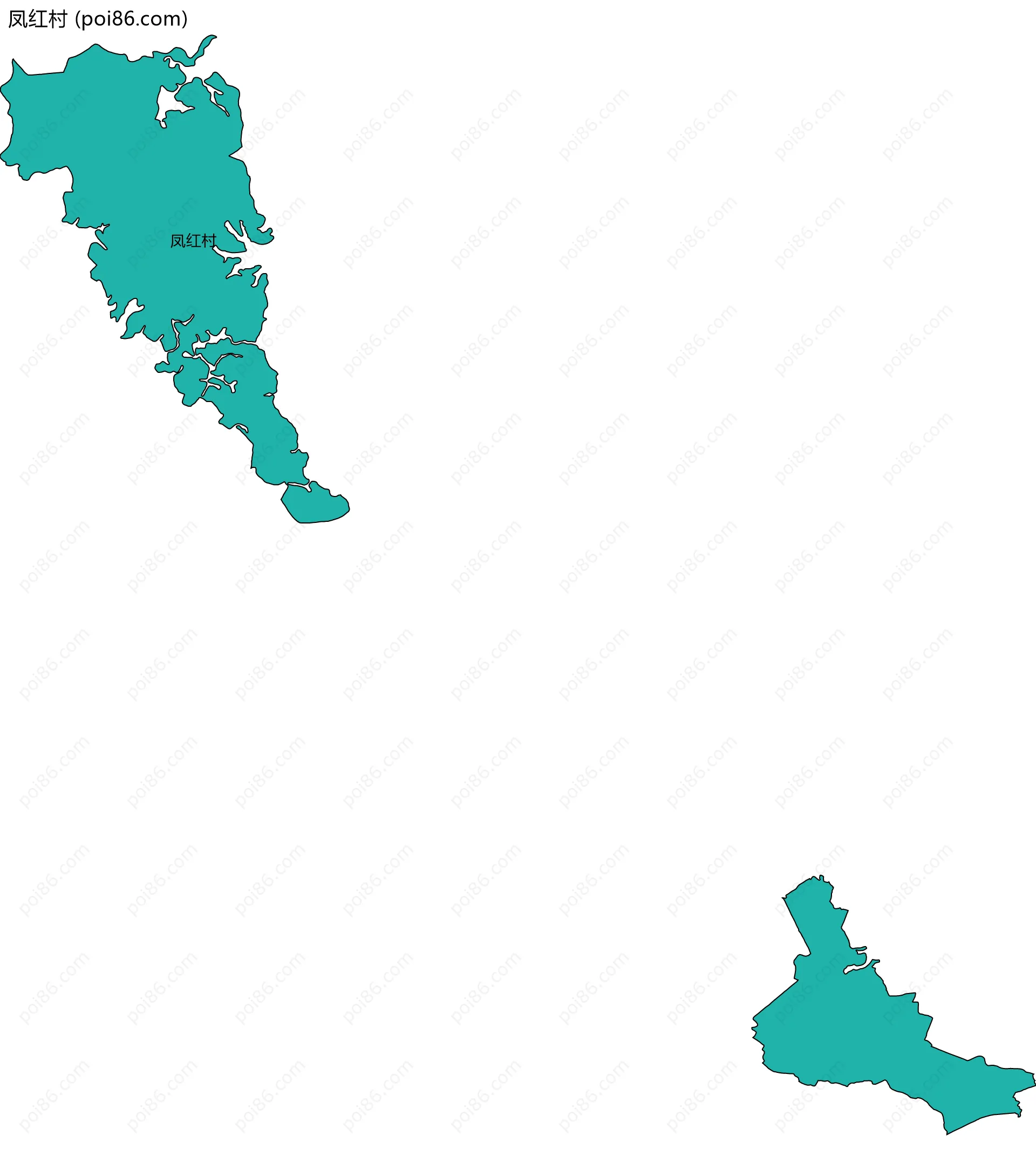 凤红村边界地图