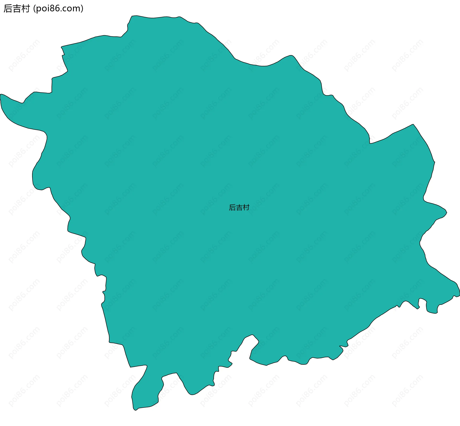 后吉村边界地图