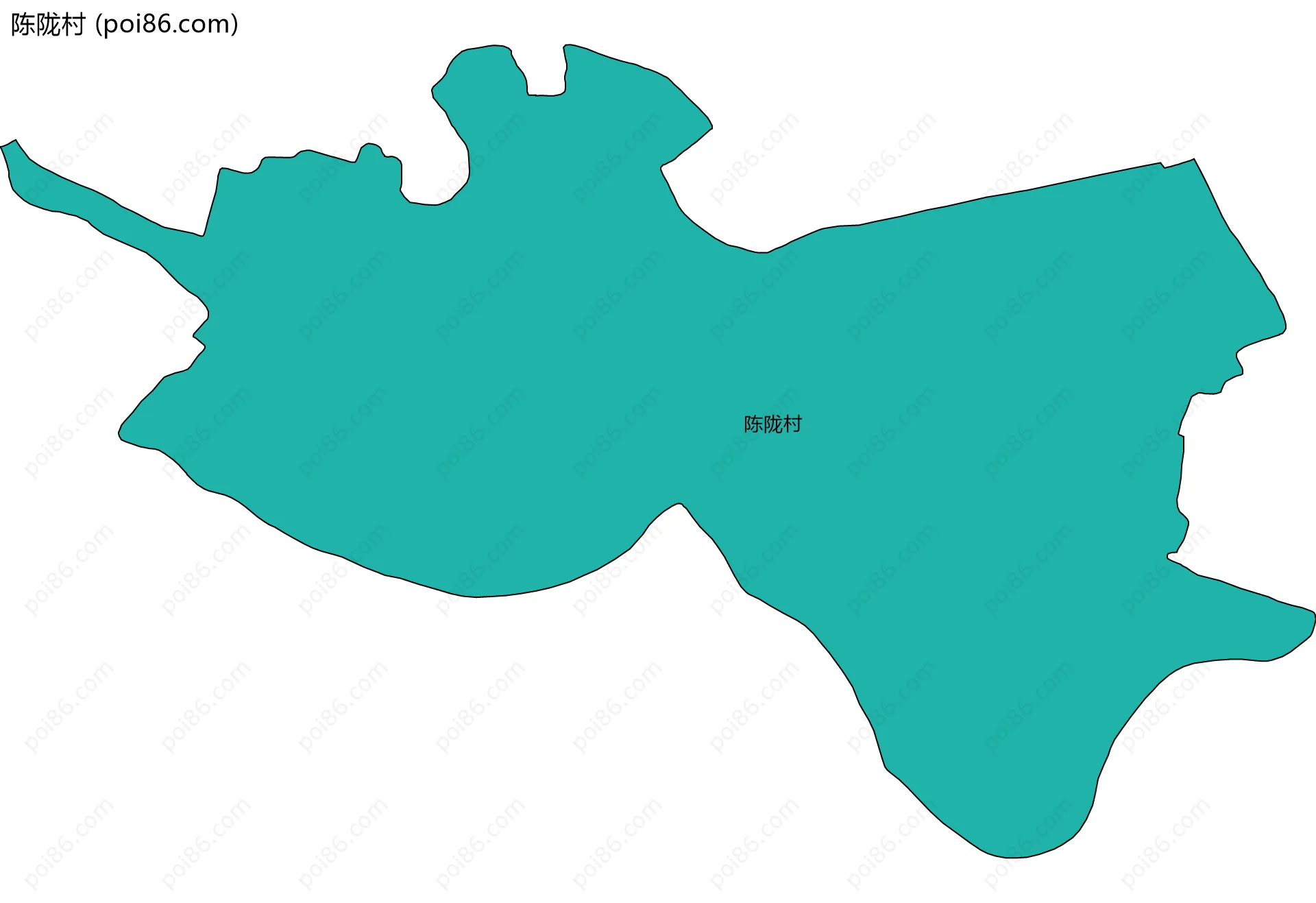 陈陇村边界地图