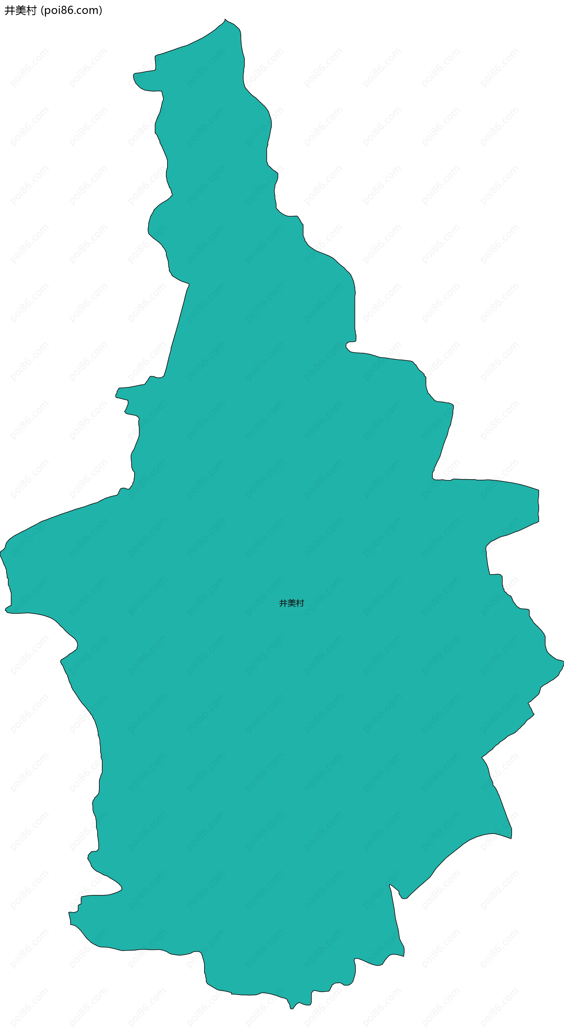 井美村边界地图