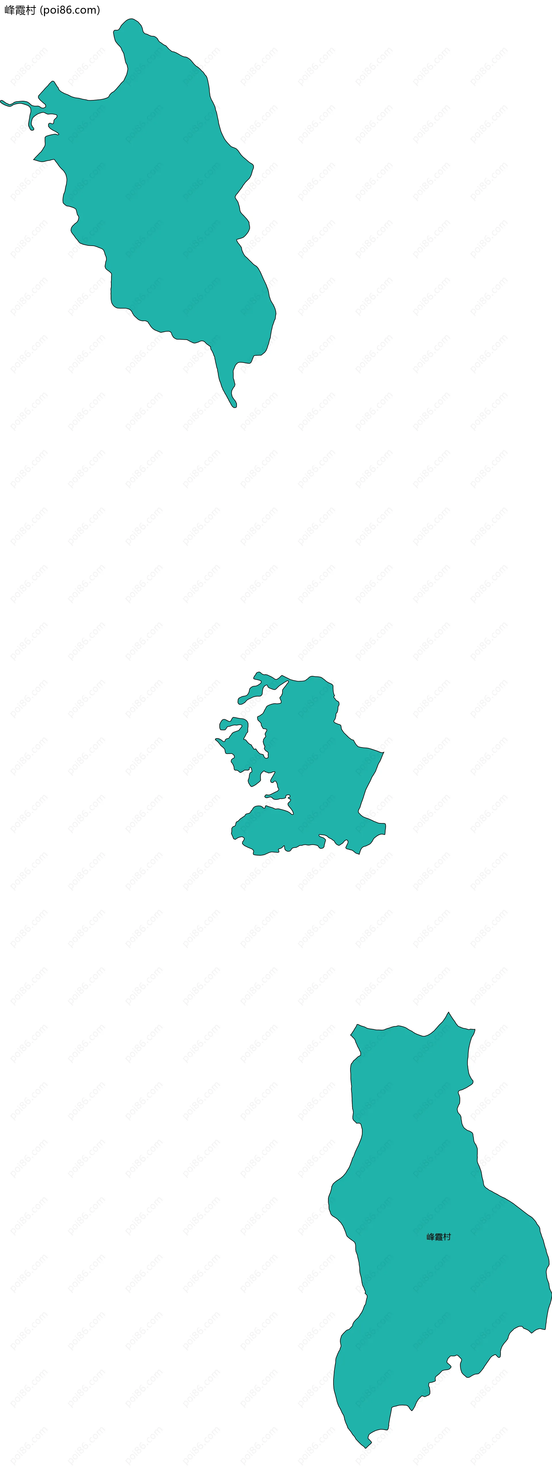 峰霞村边界地图