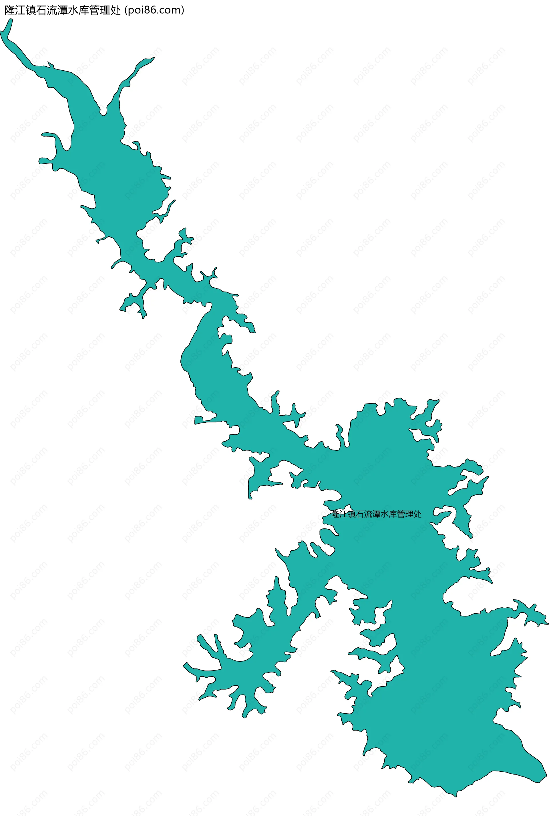 隆江镇石流潭水库管理处边界地图