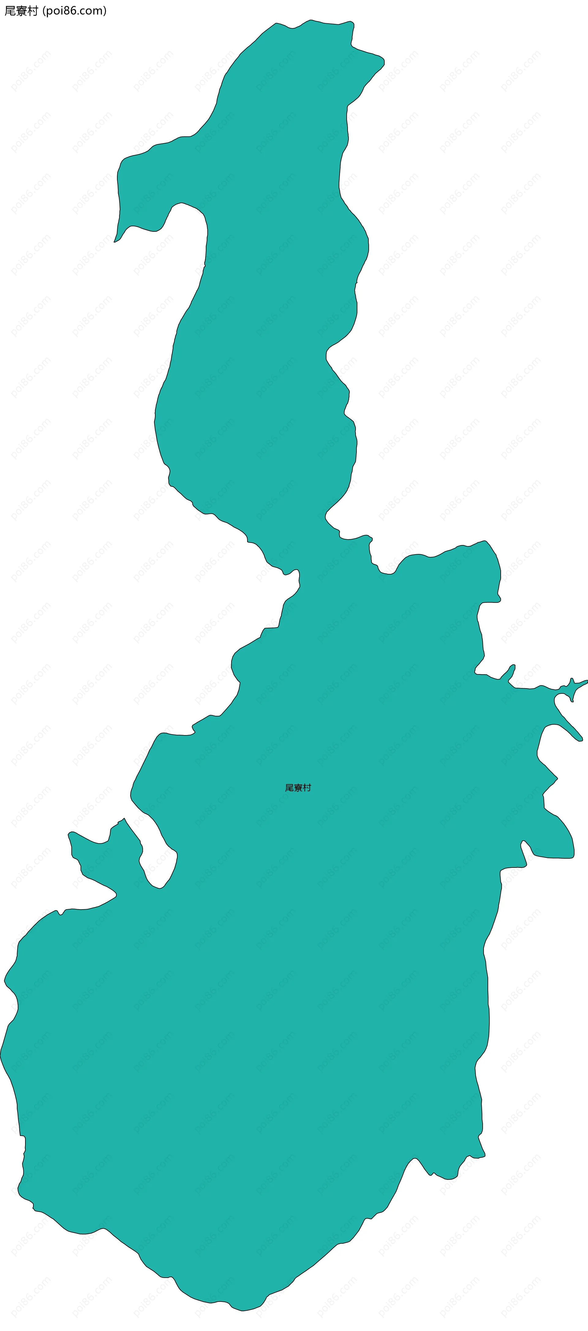 尾寮村边界地图