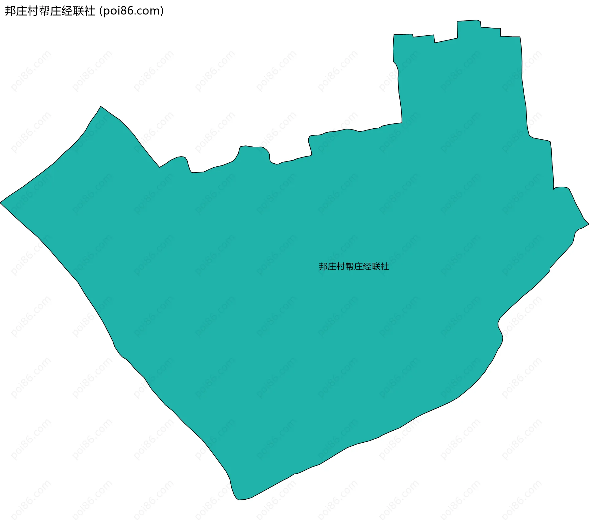 邦庄村帮庄经联社边界地图