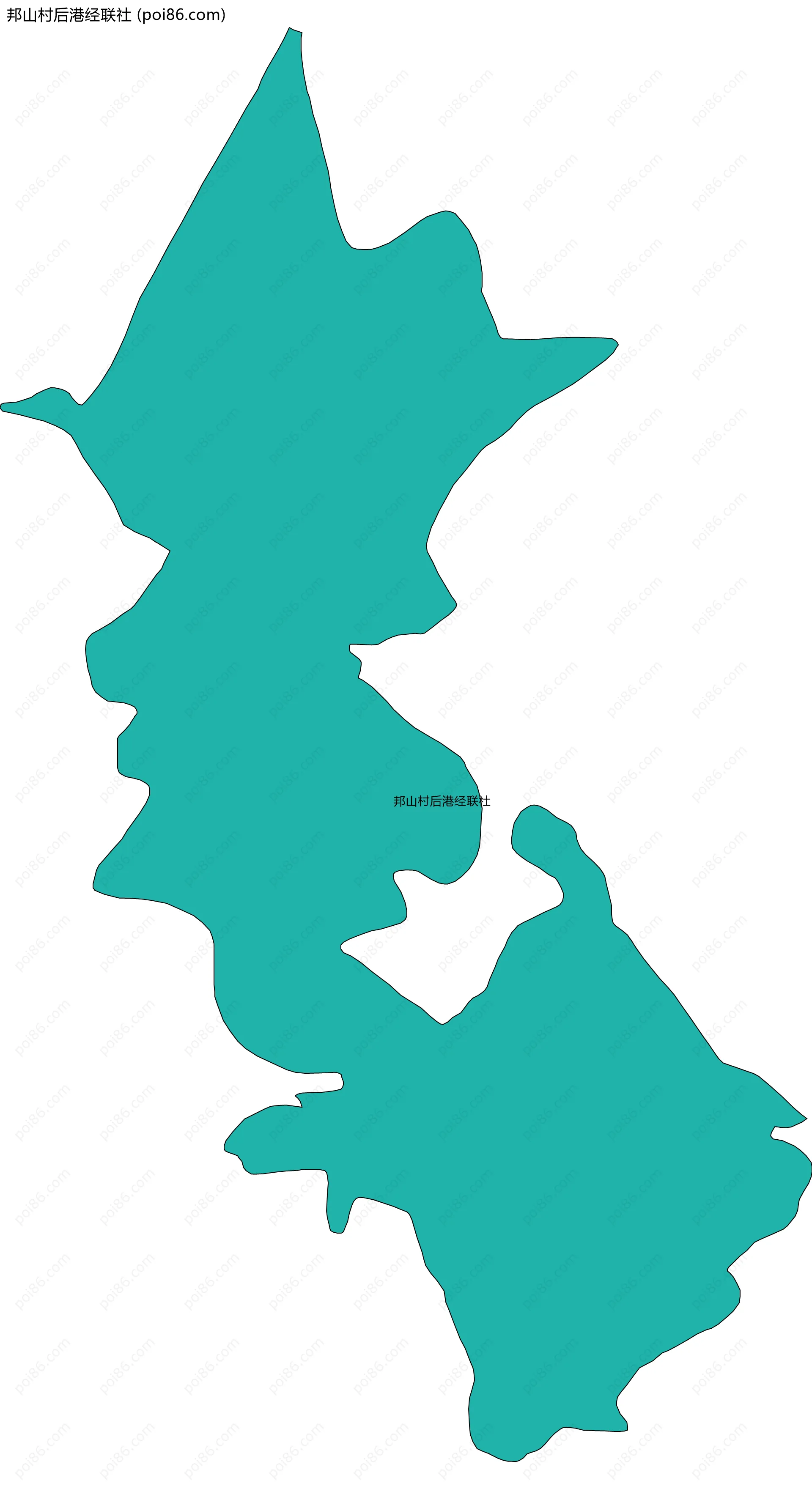 邦山村后港经联社边界地图