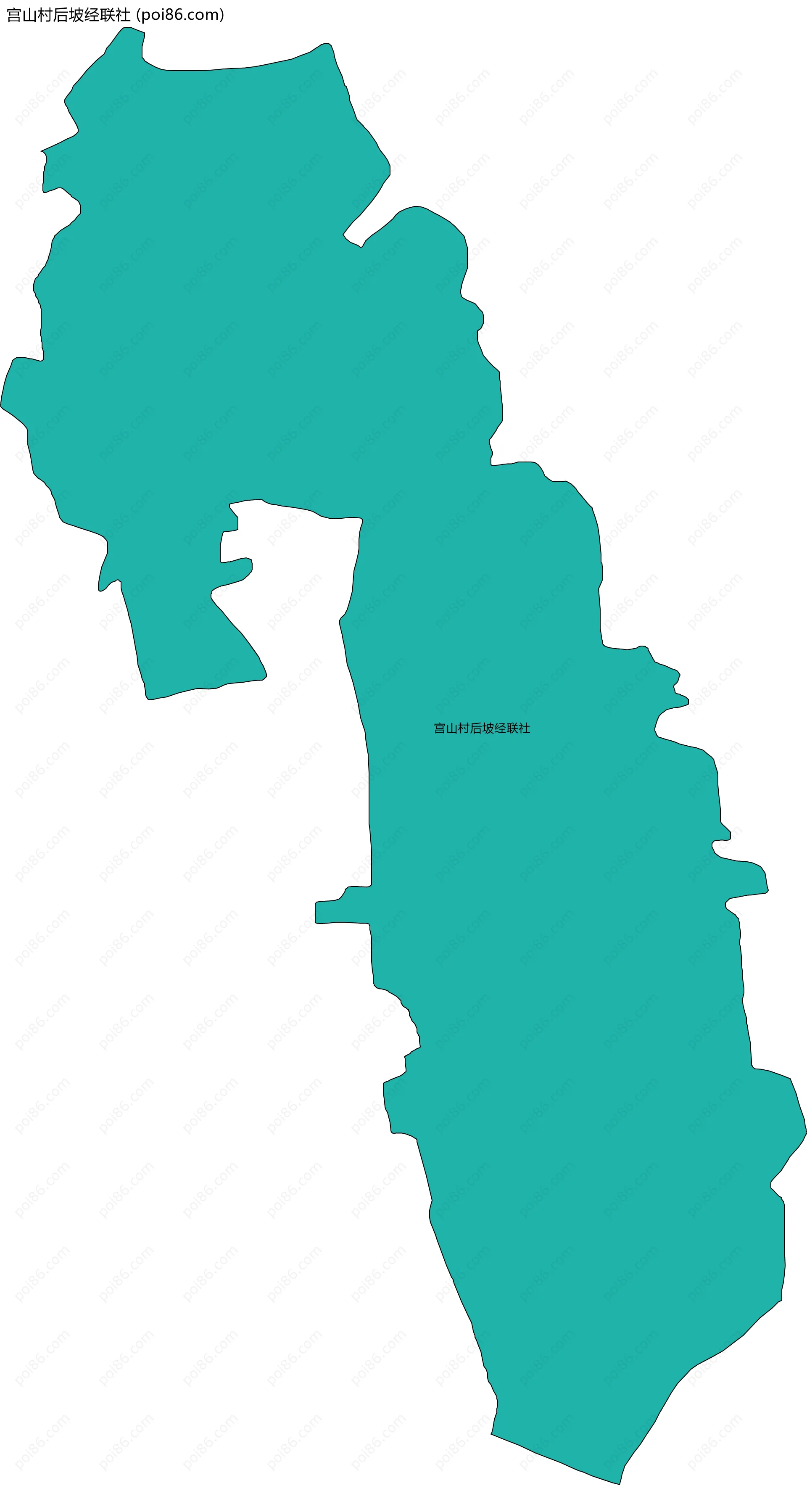 宫山村后坡经联社边界地图