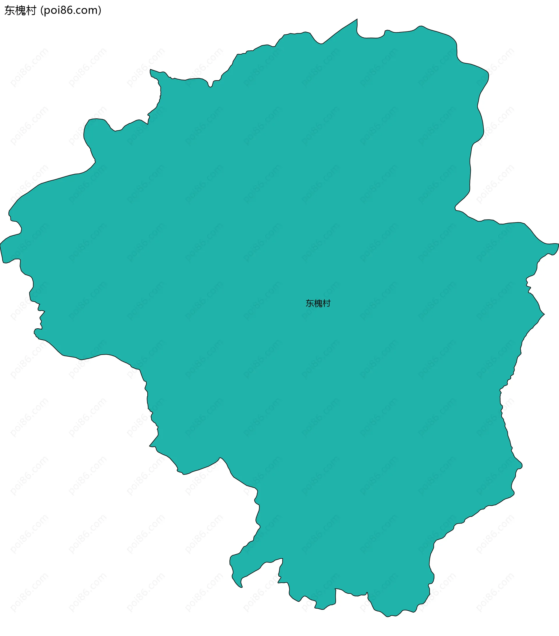 东槐村边界地图