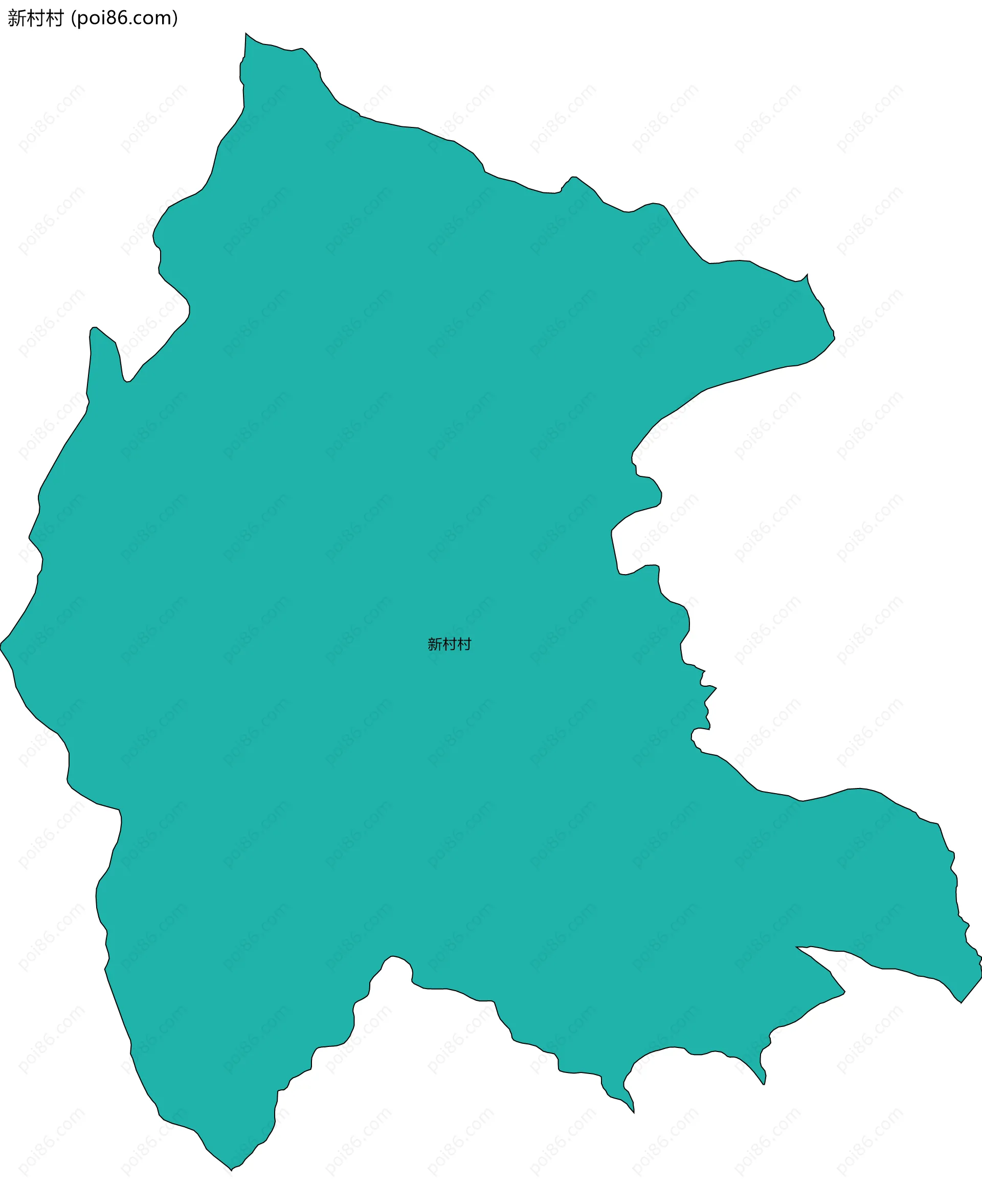 新村村边界地图