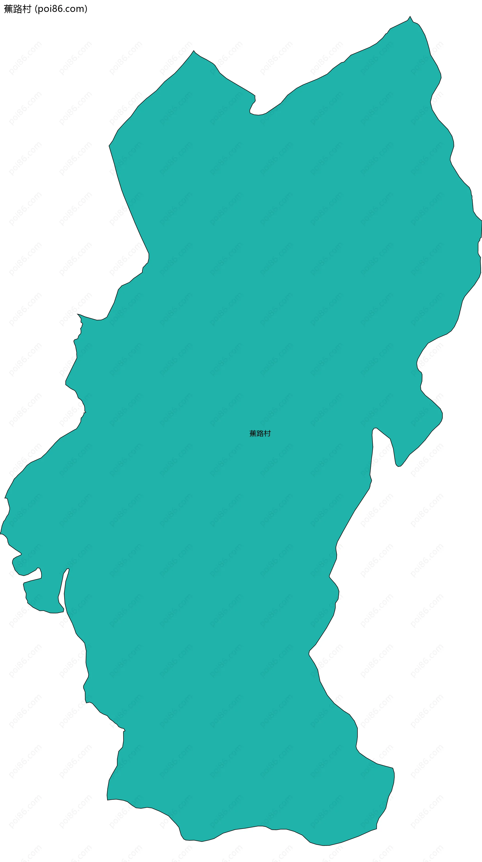 蕉路村边界地图