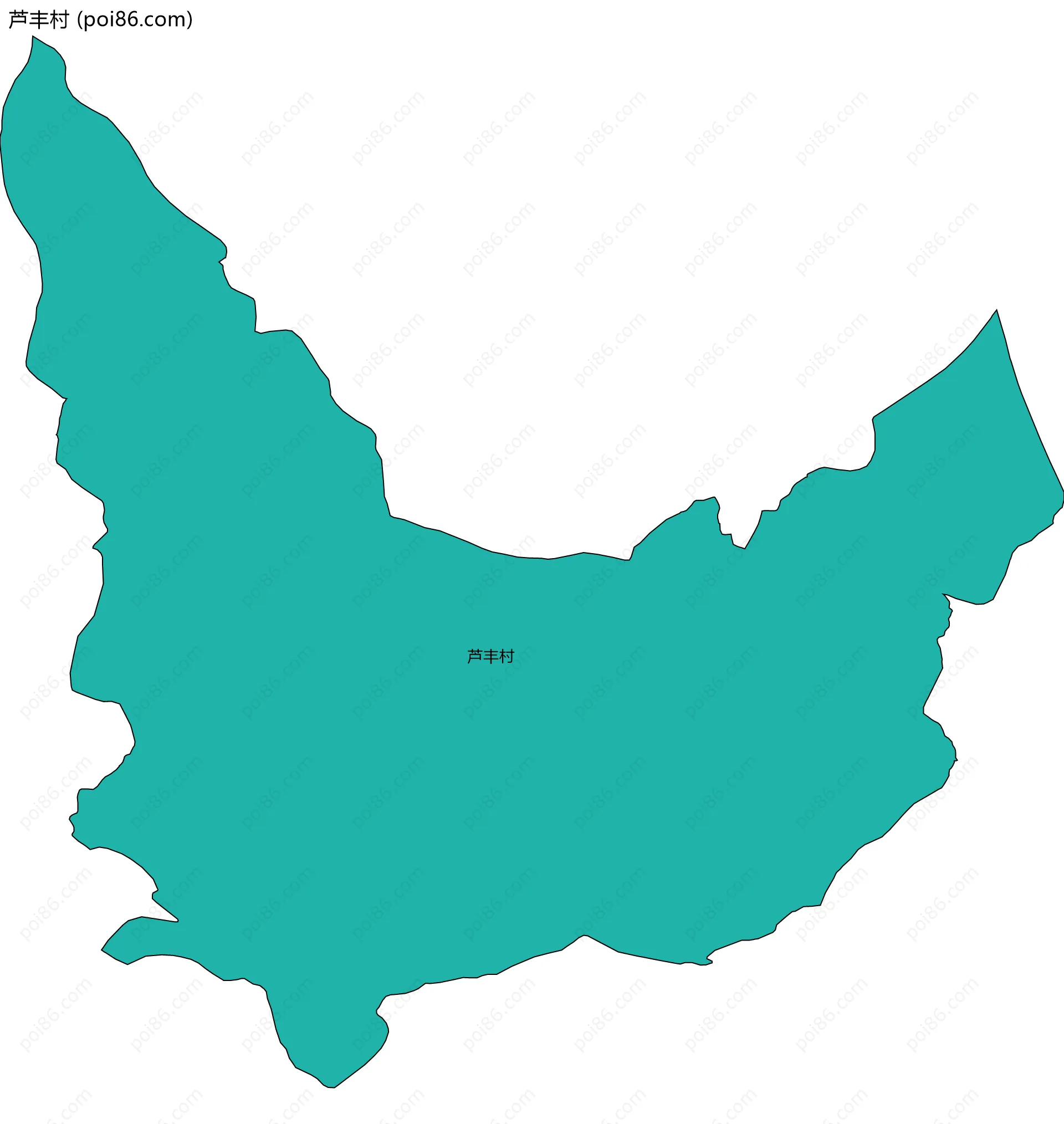 芦丰村边界地图