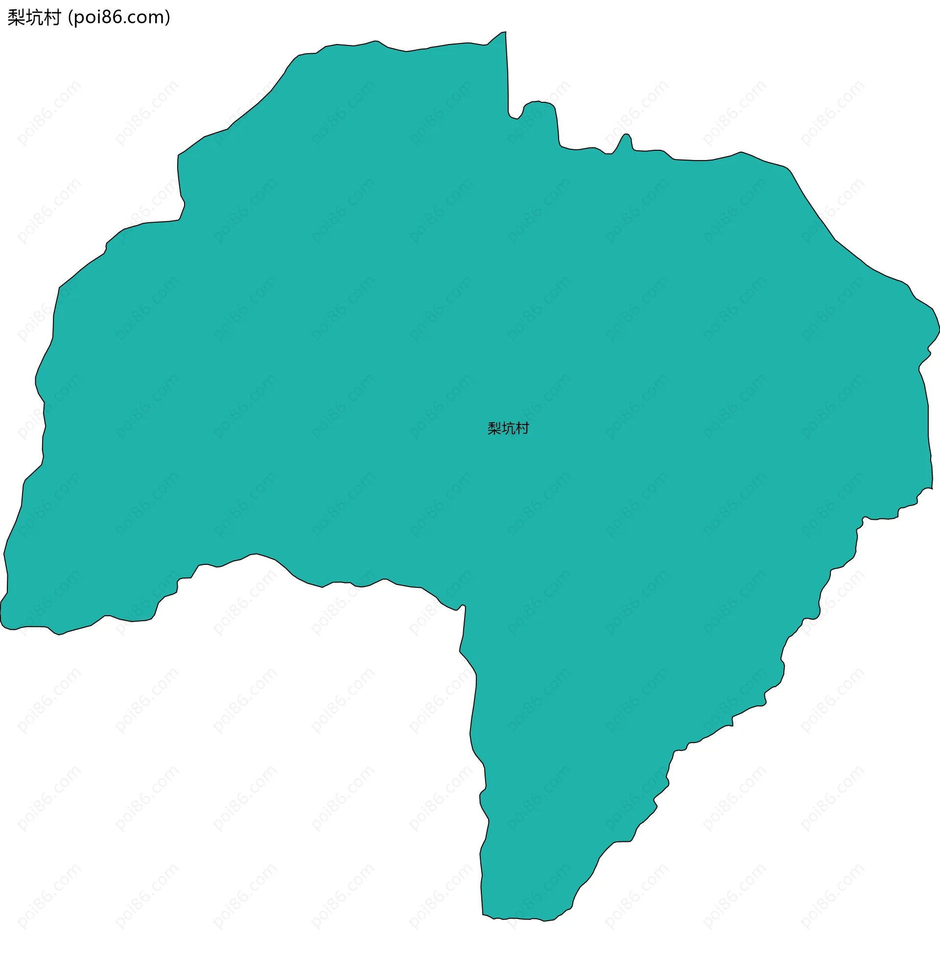 梨坑村边界地图