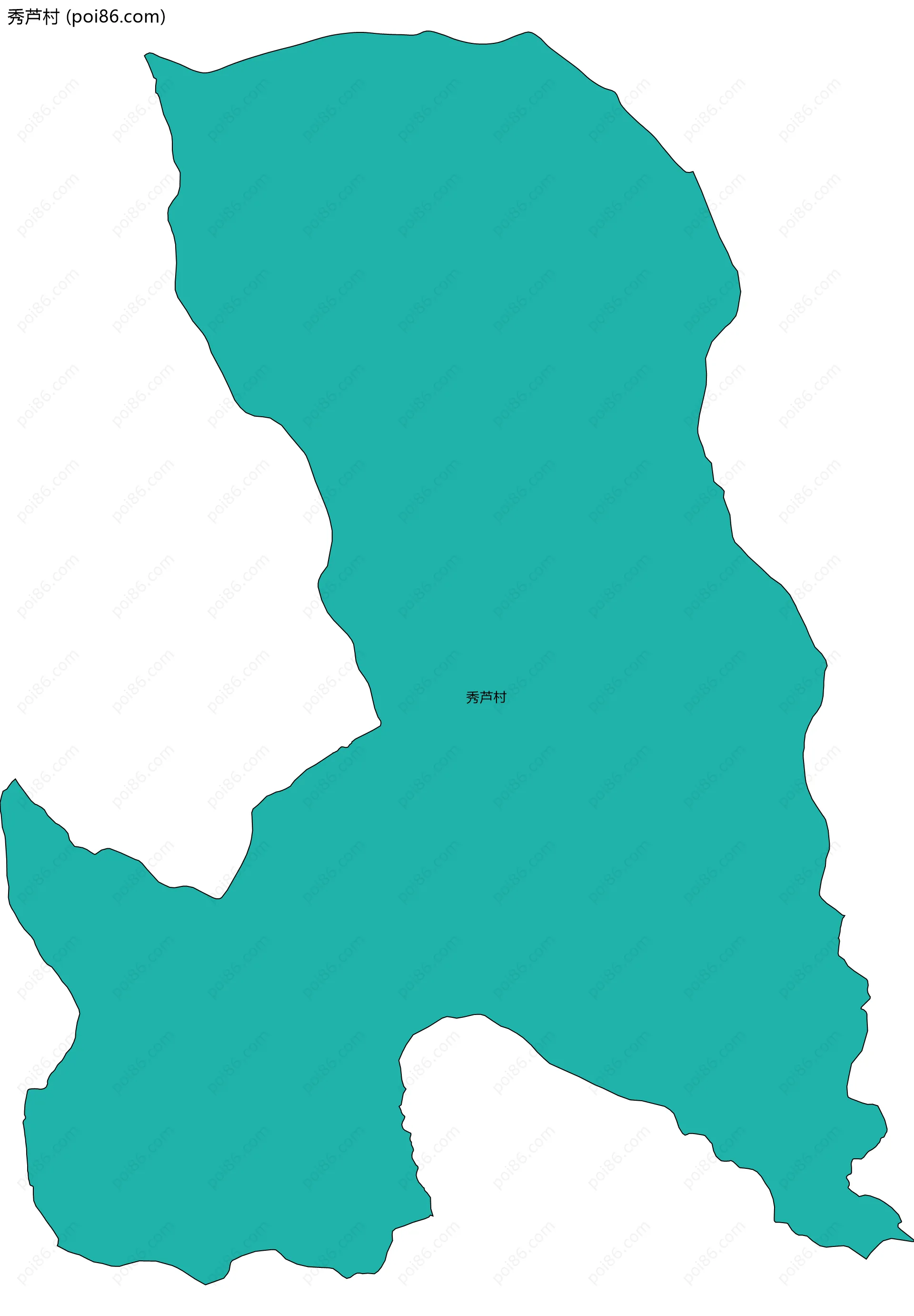 秀芦村边界地图