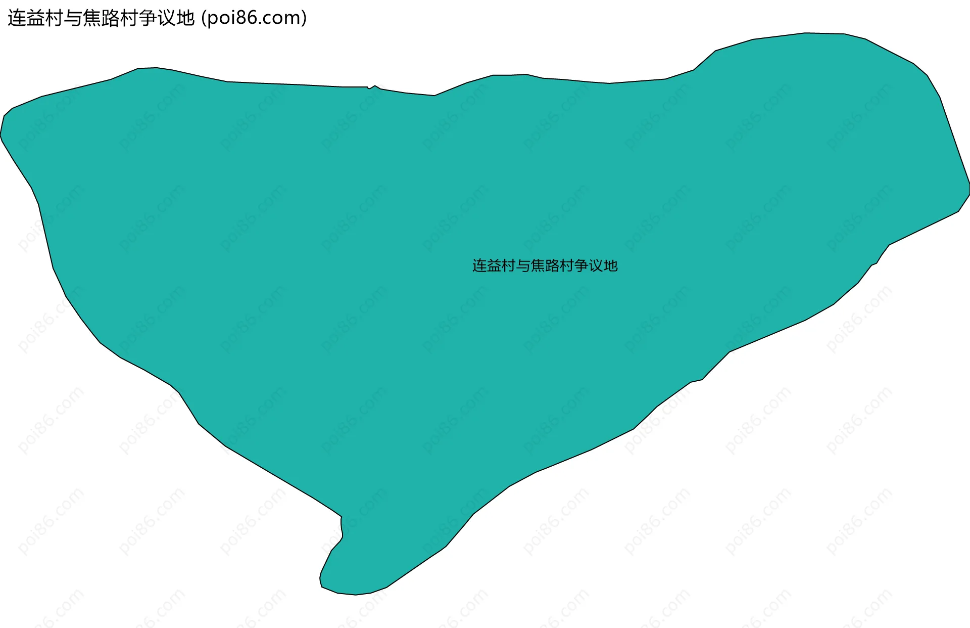 连益村与焦路村争议地边界地图