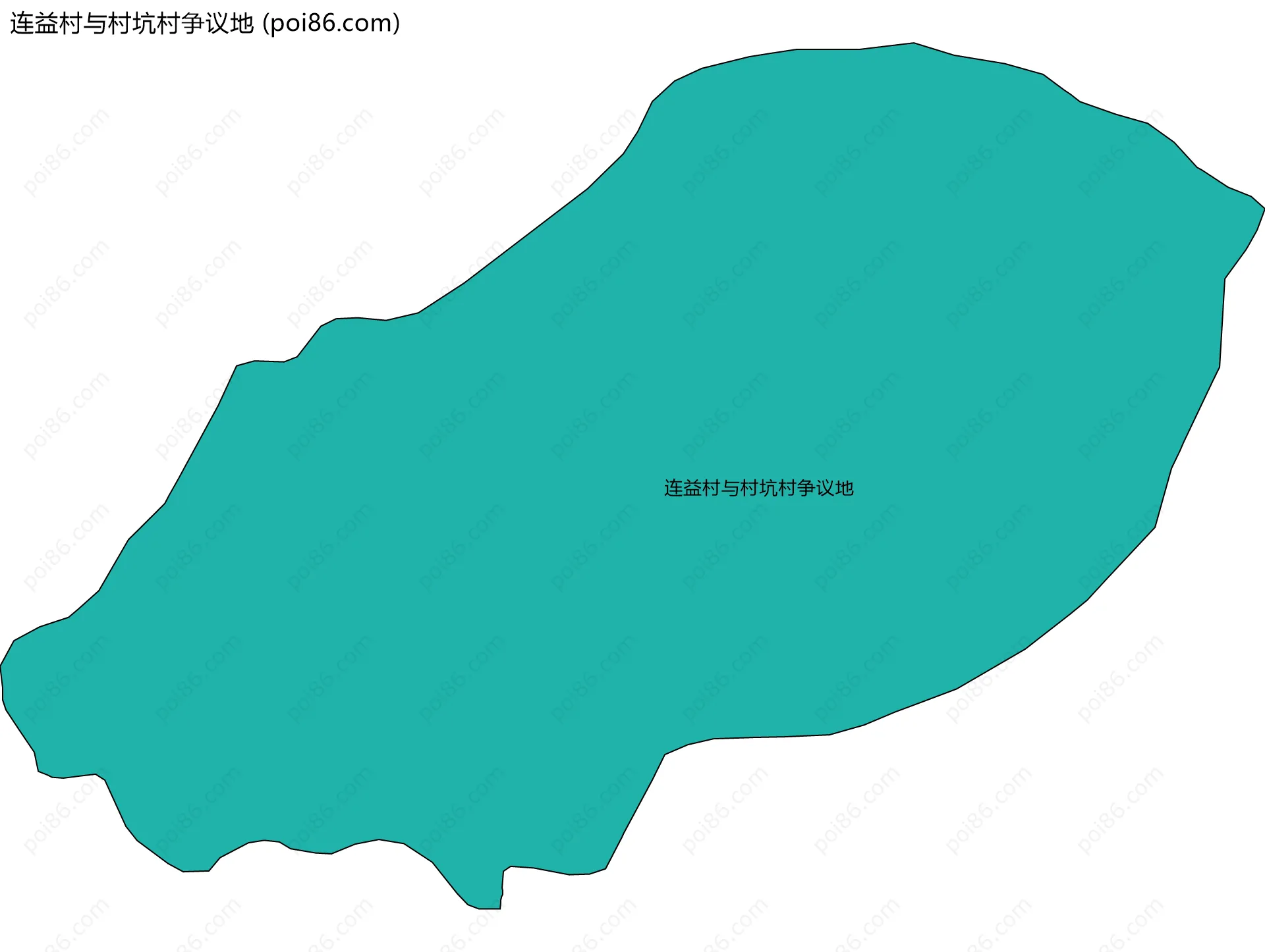 连益村与村坑村争议地边界地图
