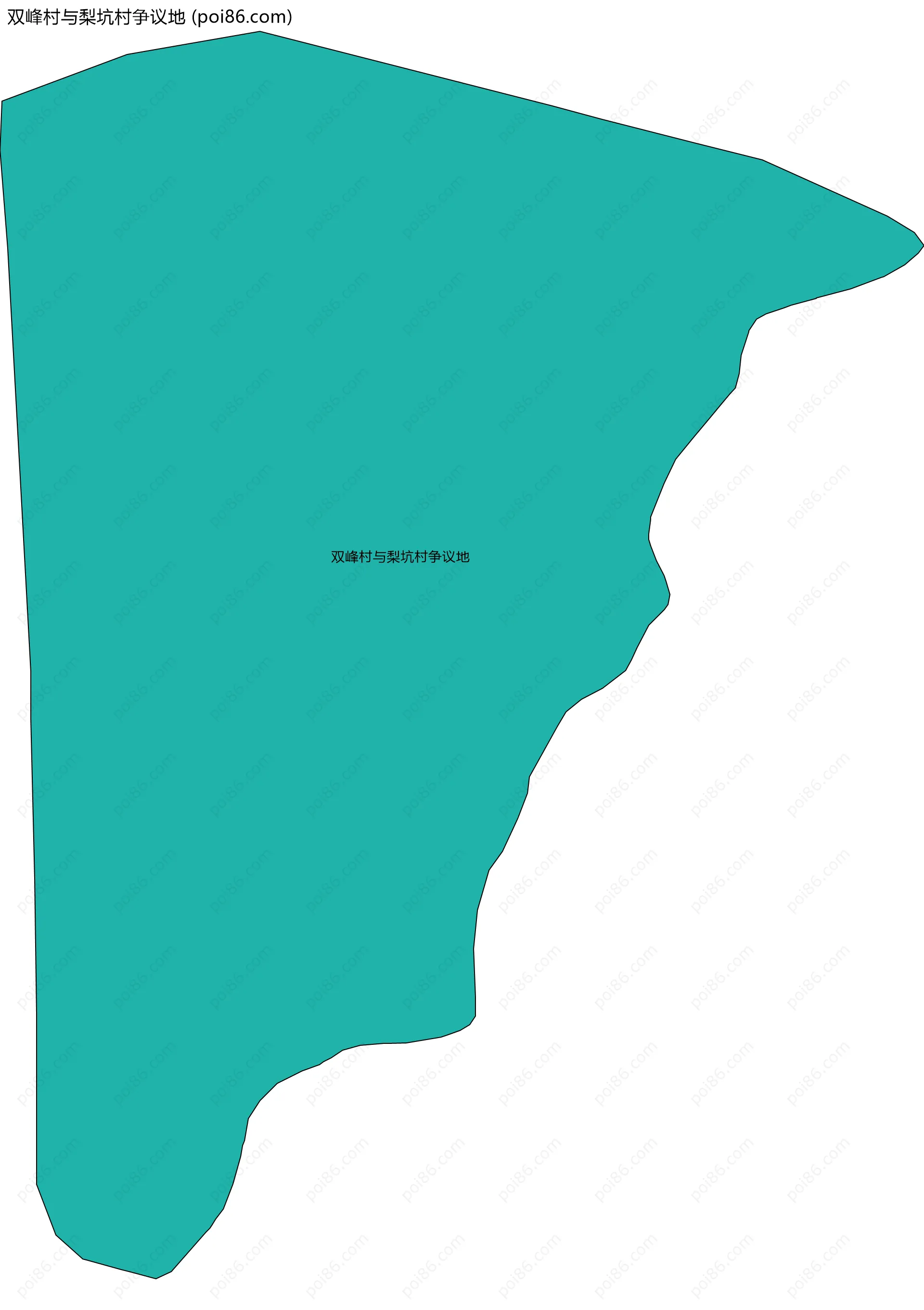 双峰村与梨坑村争议地边界地图