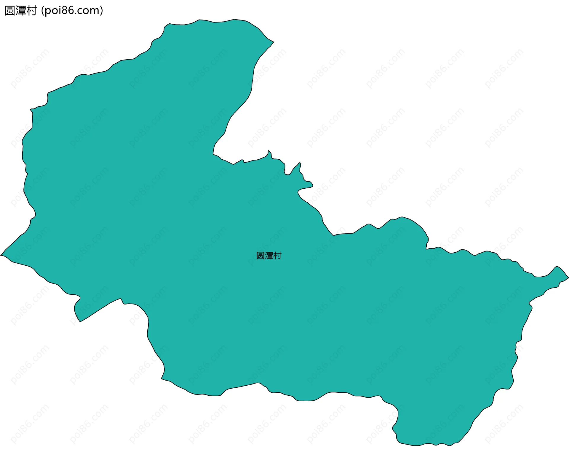 圆潭村边界地图