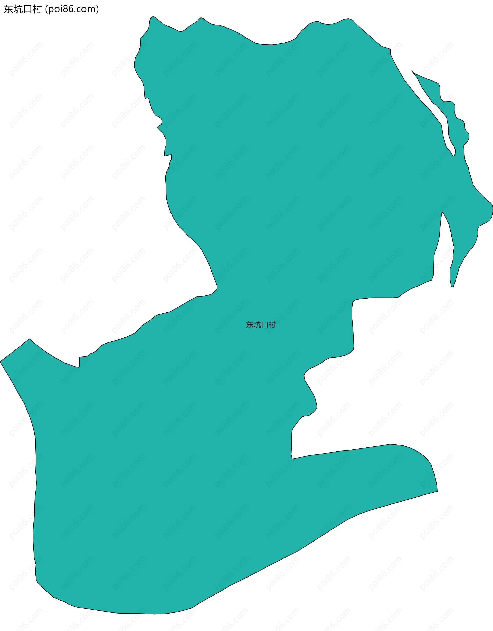 东坑口村边界地图