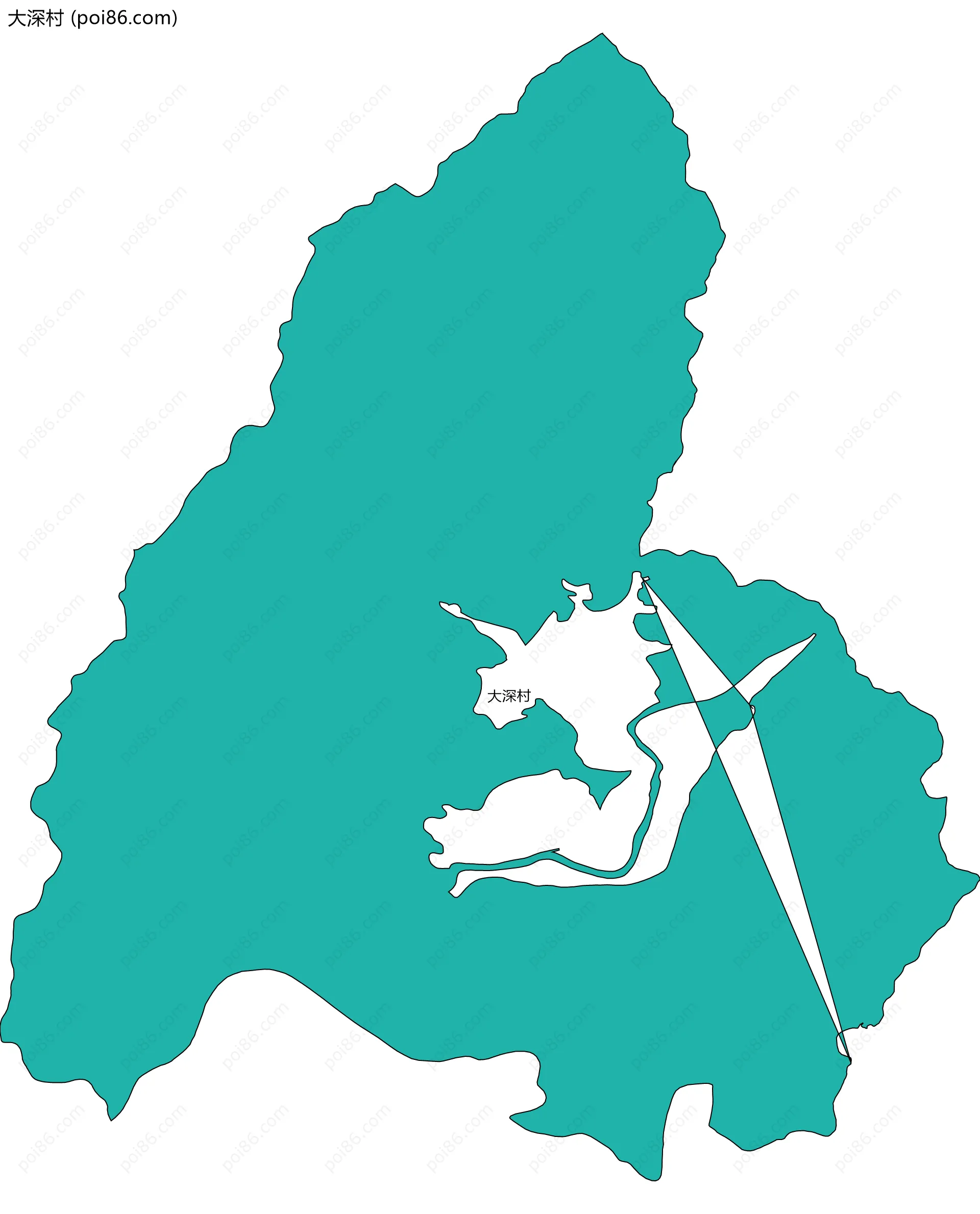 大深村边界地图