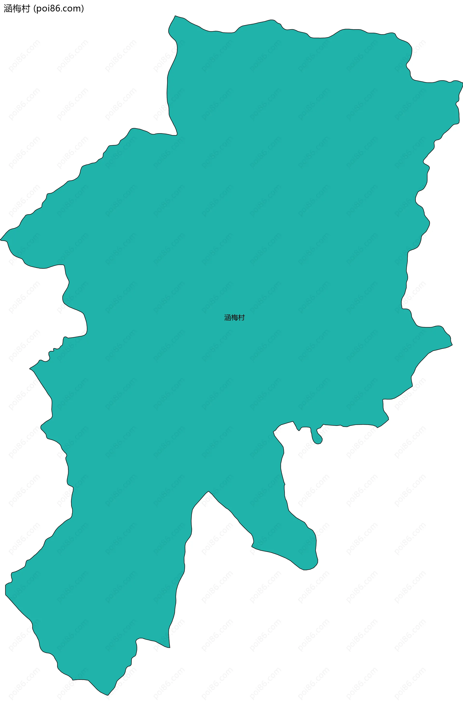 涵梅村边界地图