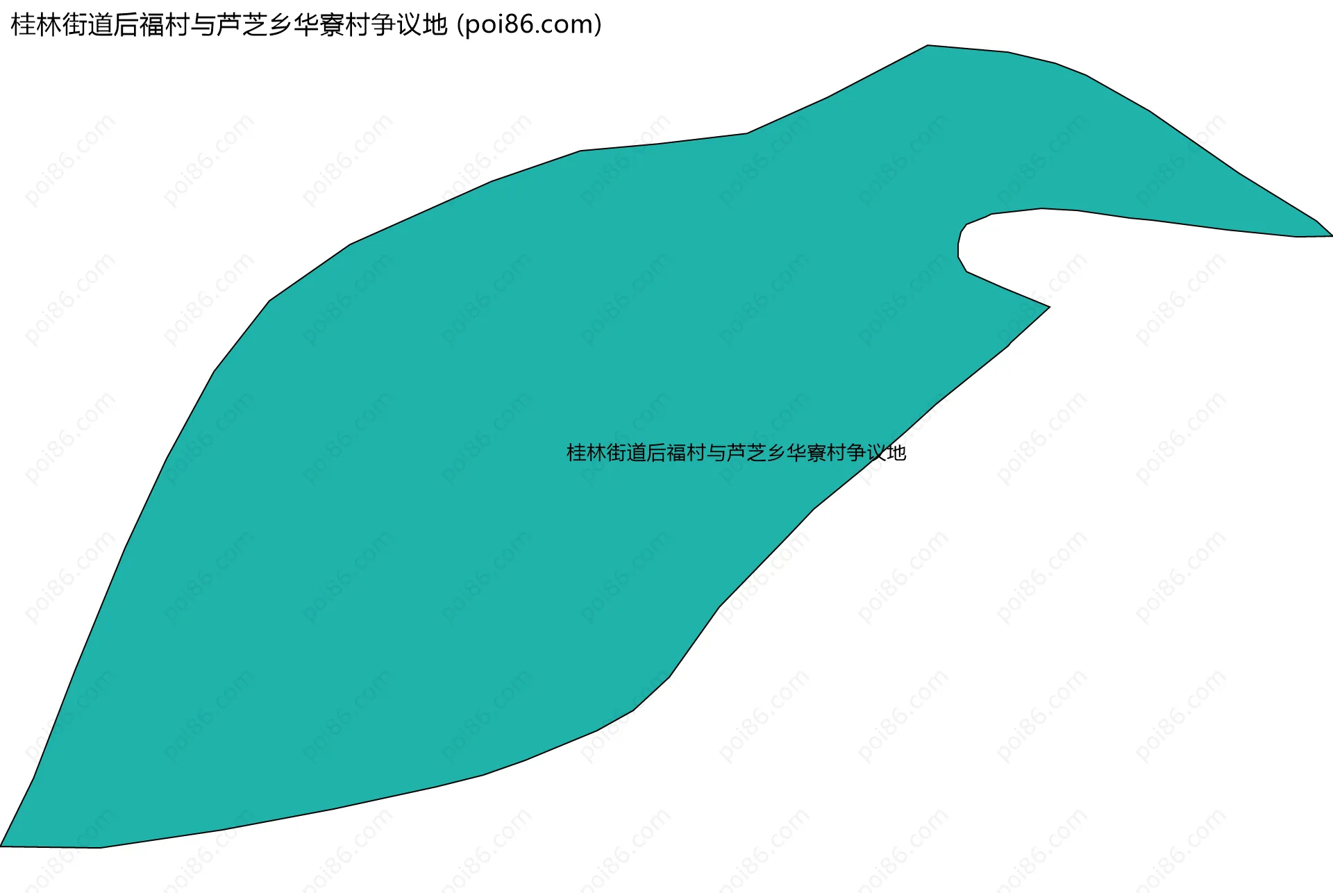 桂林街道后福村与芦芝乡华寮村争议地边界地图