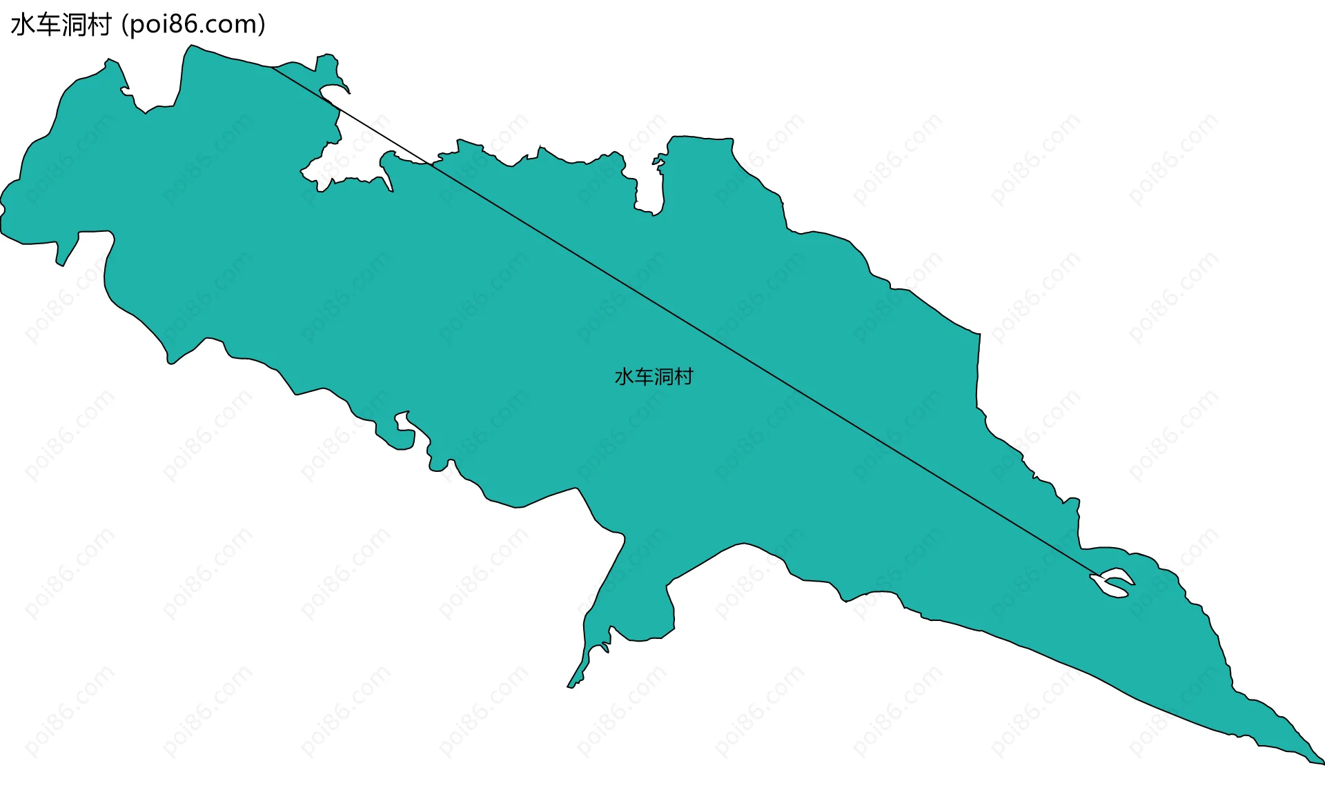 水车洞村边界地图