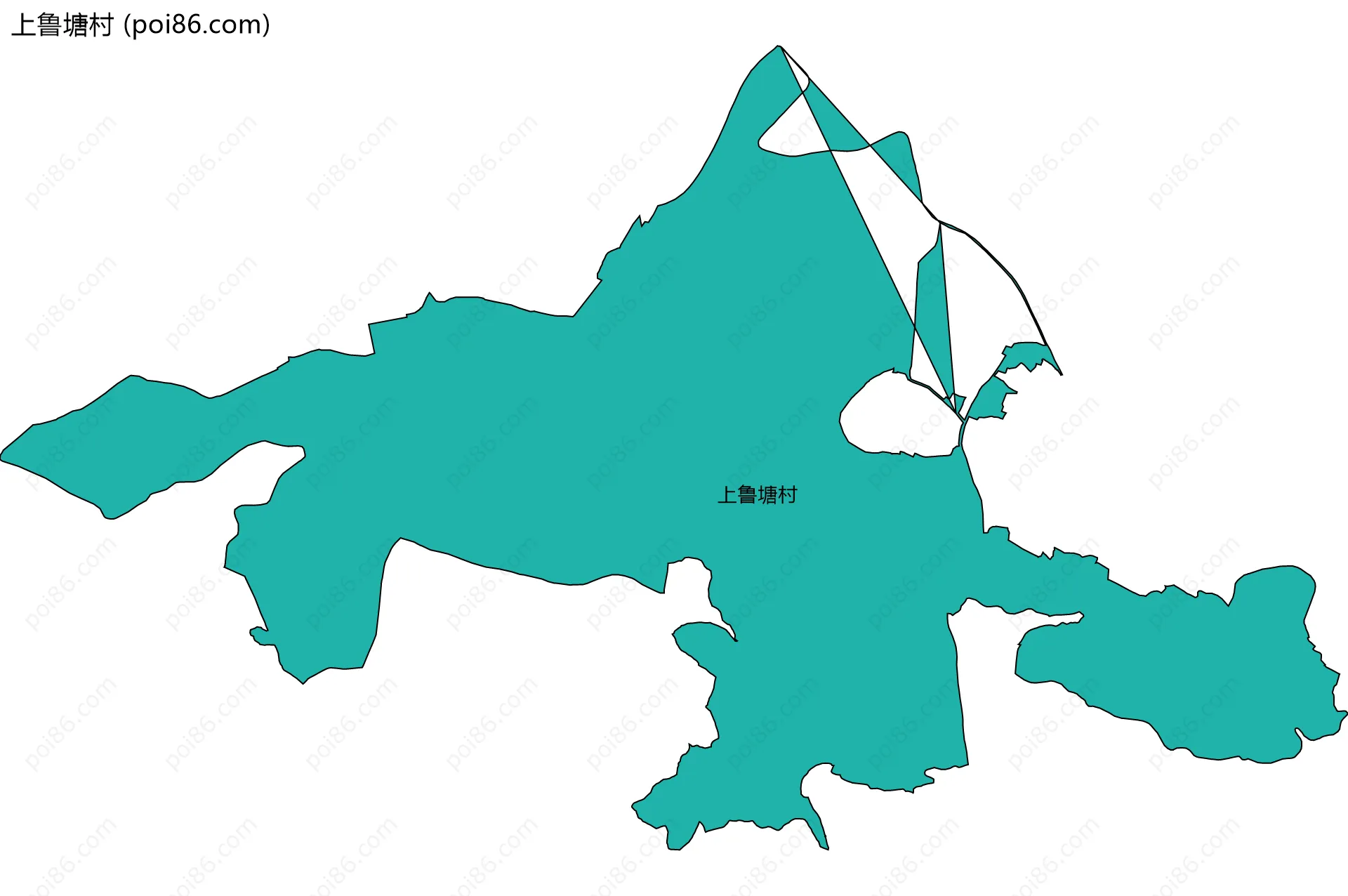 上鲁塘村边界地图