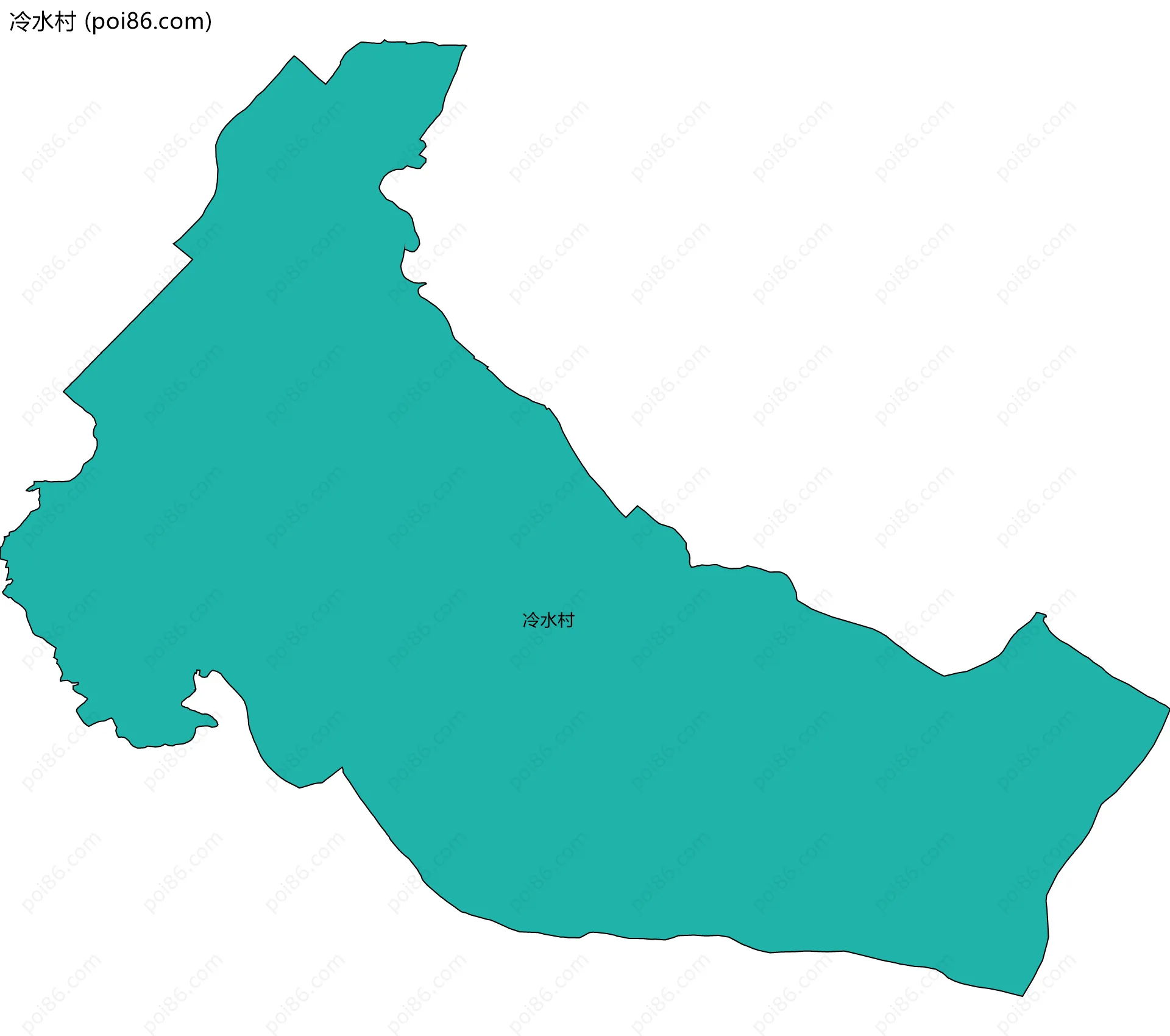 冷水村边界地图
