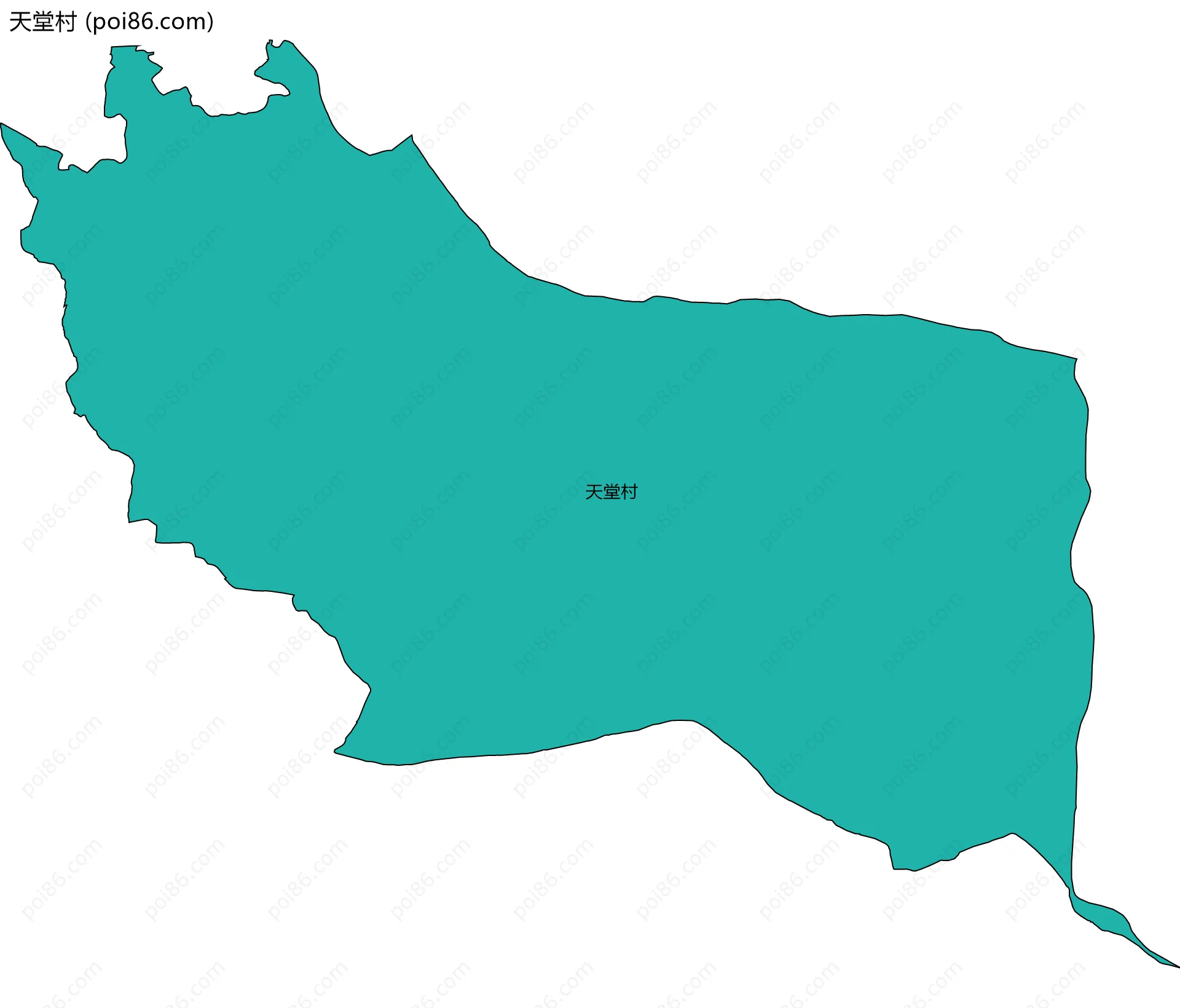 天堂村边界地图