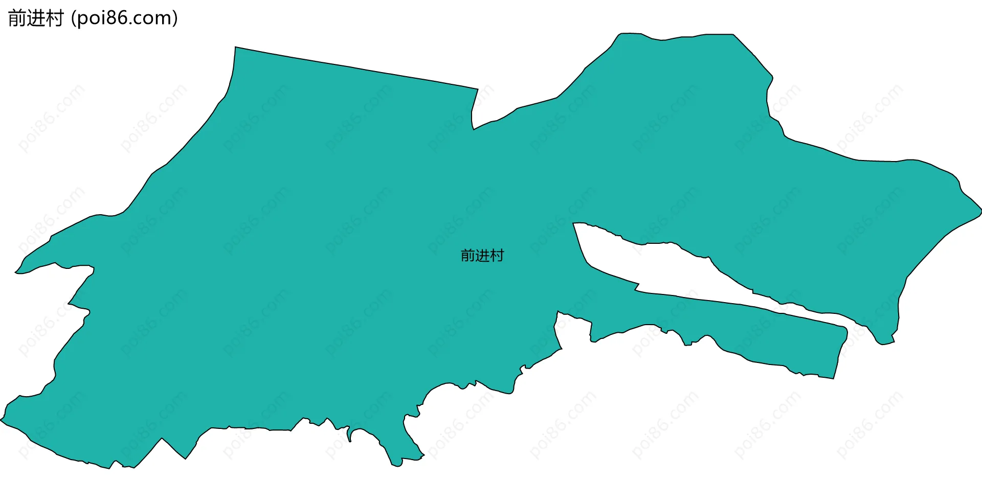 前进村边界地图