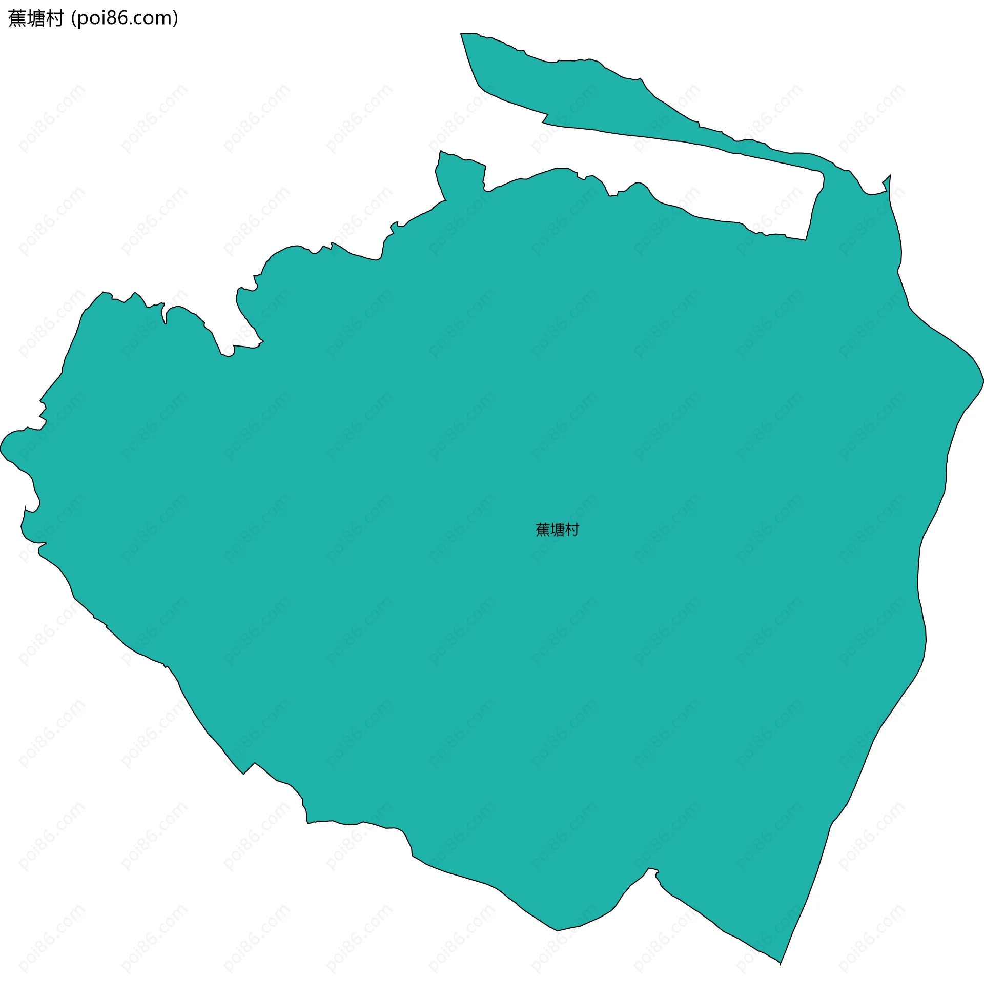 蕉塘村边界地图