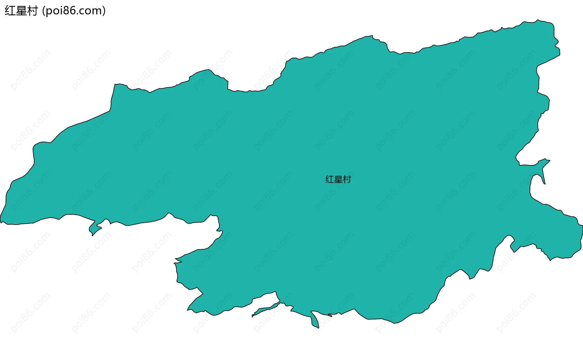 红星村边界地图