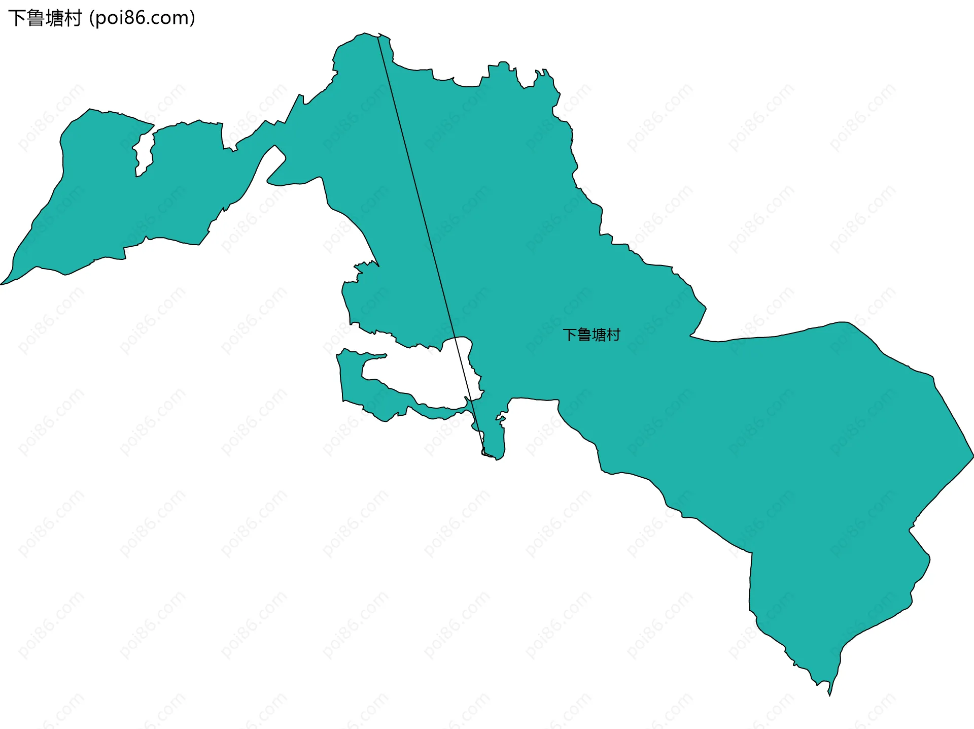 下鲁塘村边界地图