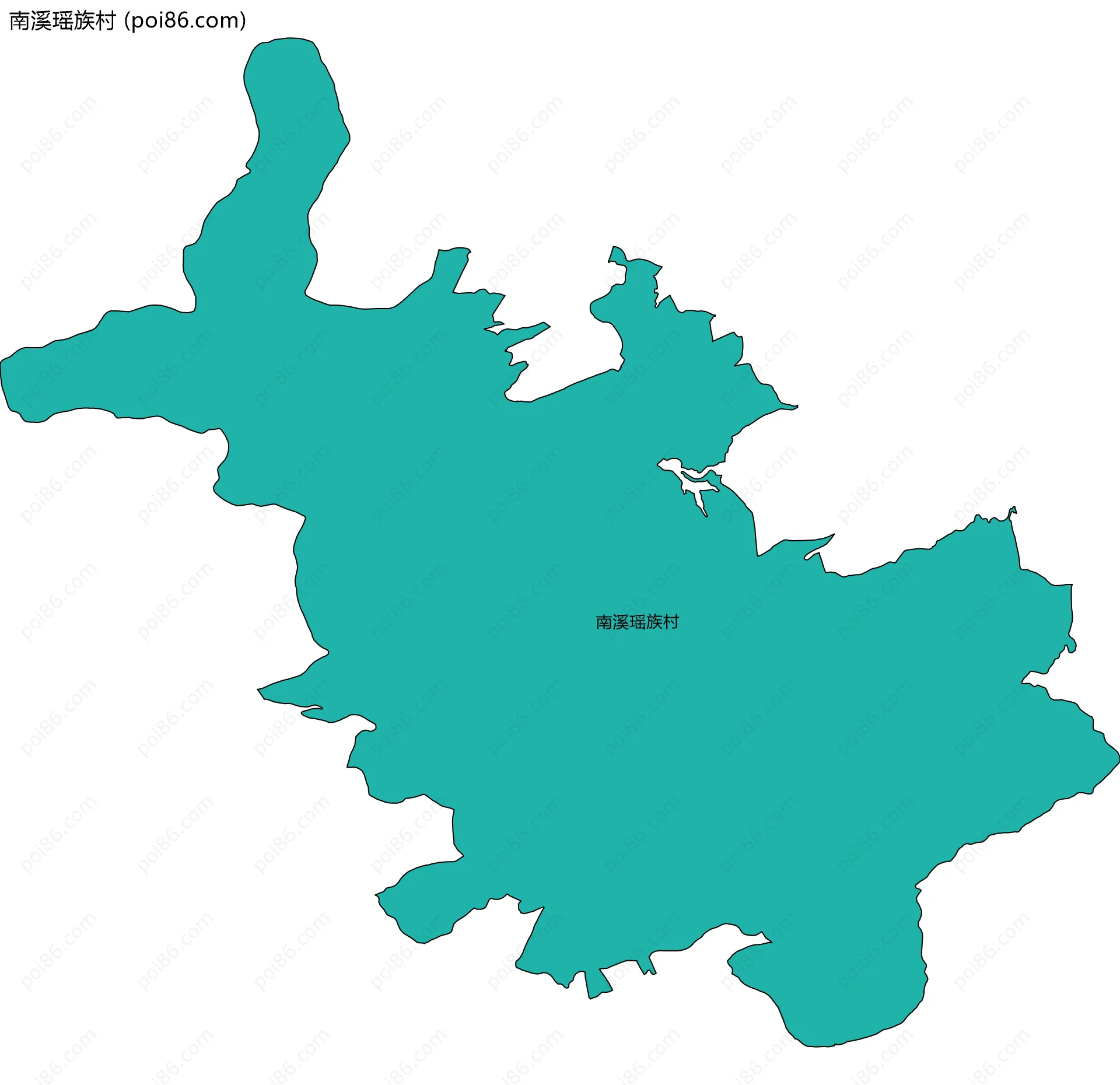 南溪瑶族村边界地图