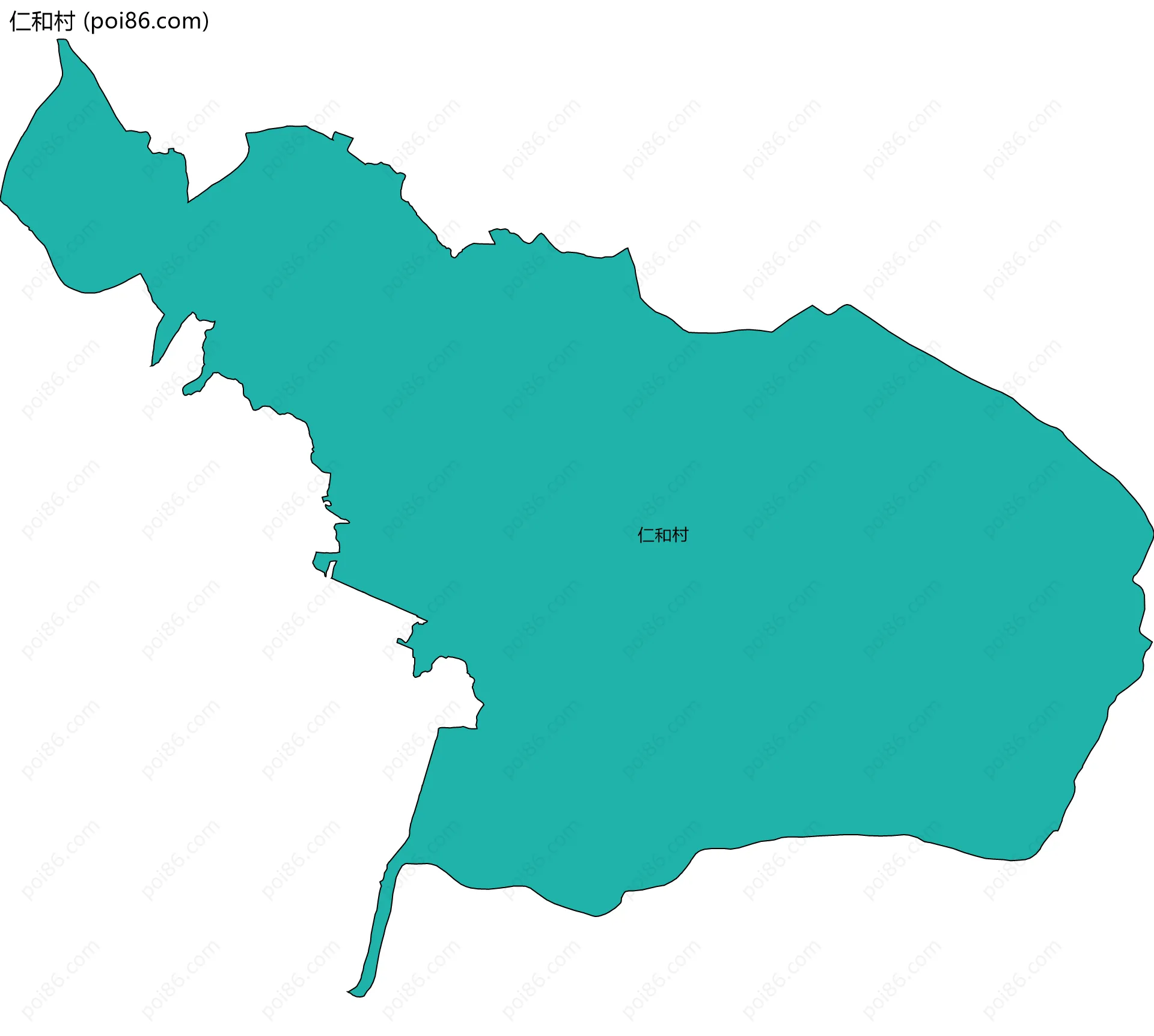 仁和村边界地图