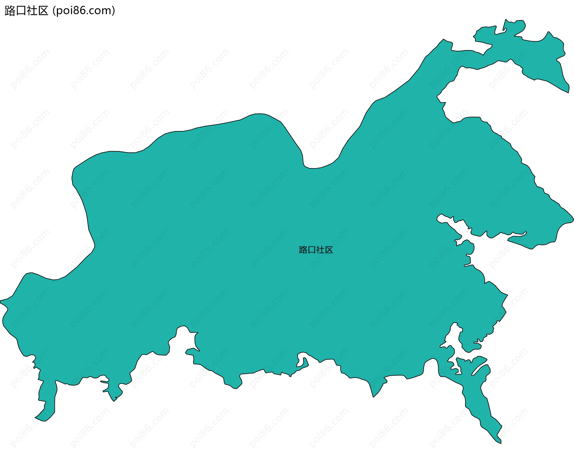 路口社区边界地图