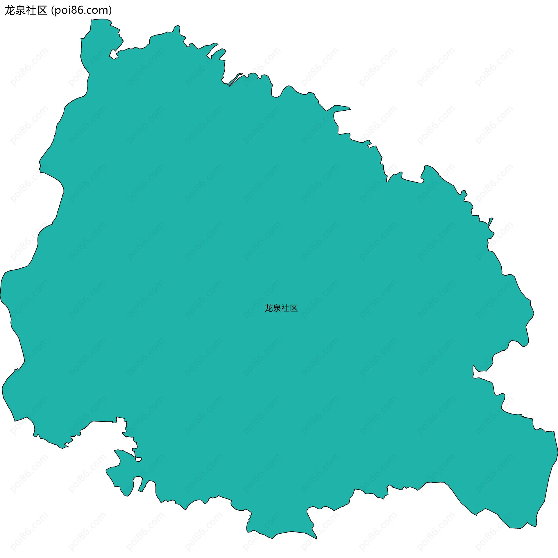龙泉社区边界地图