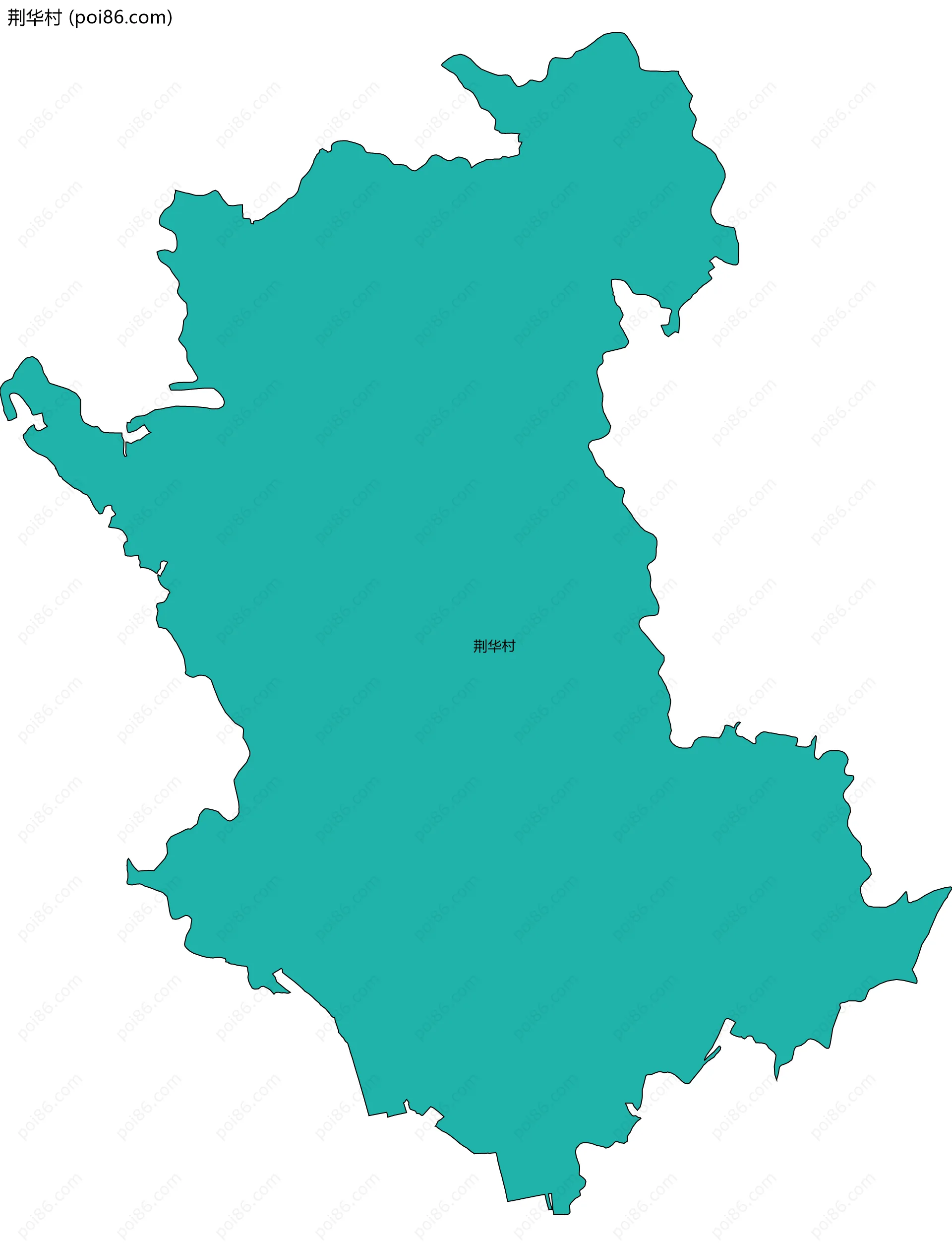 荆华村边界地图