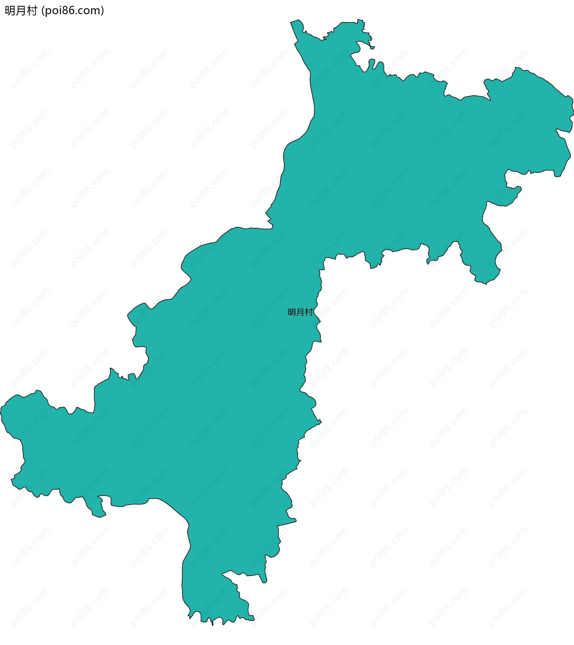 明月村边界地图