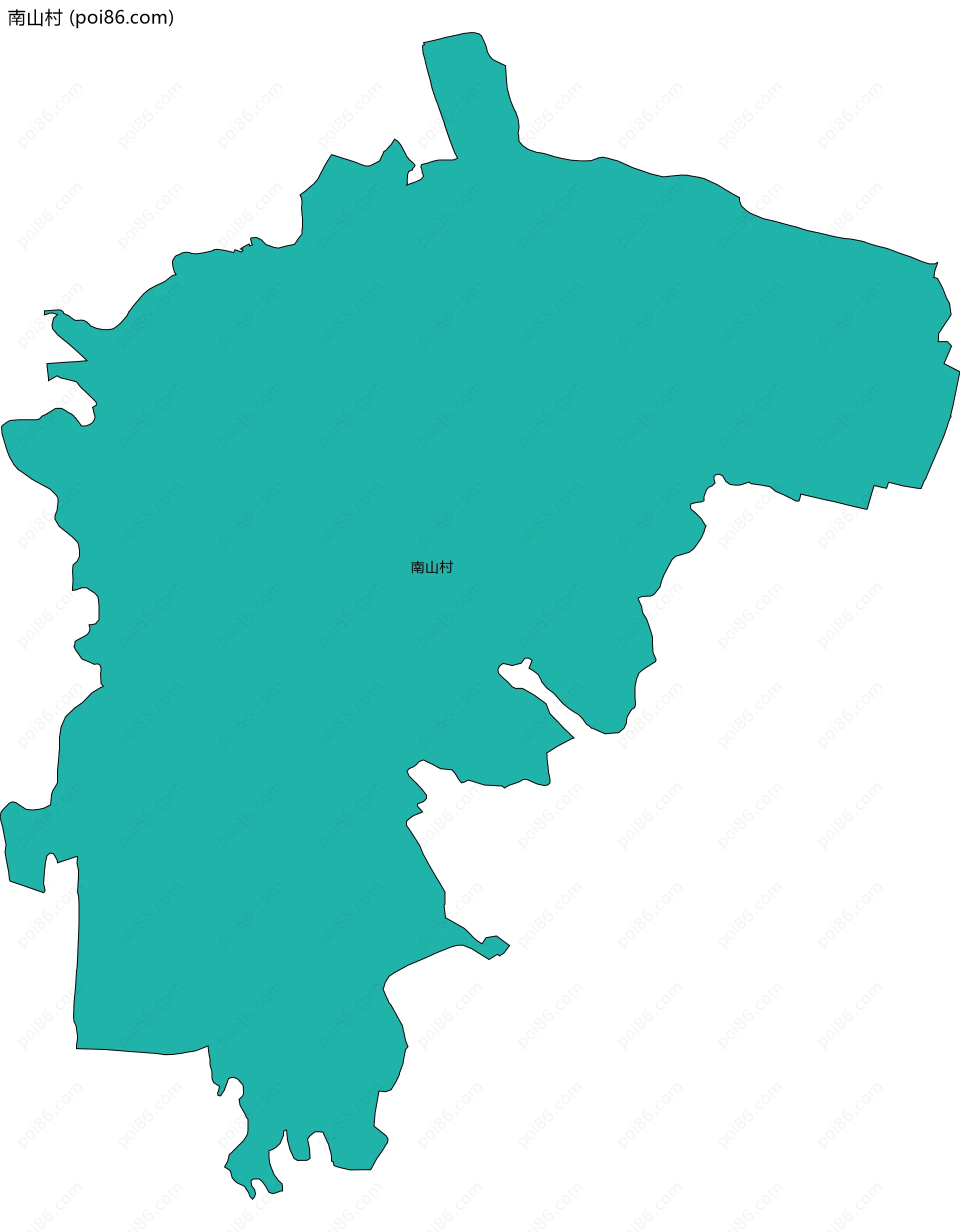 南山村边界地图