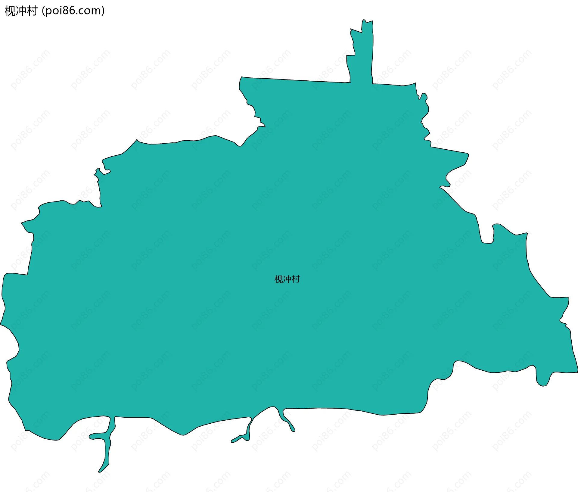 枧冲村边界地图