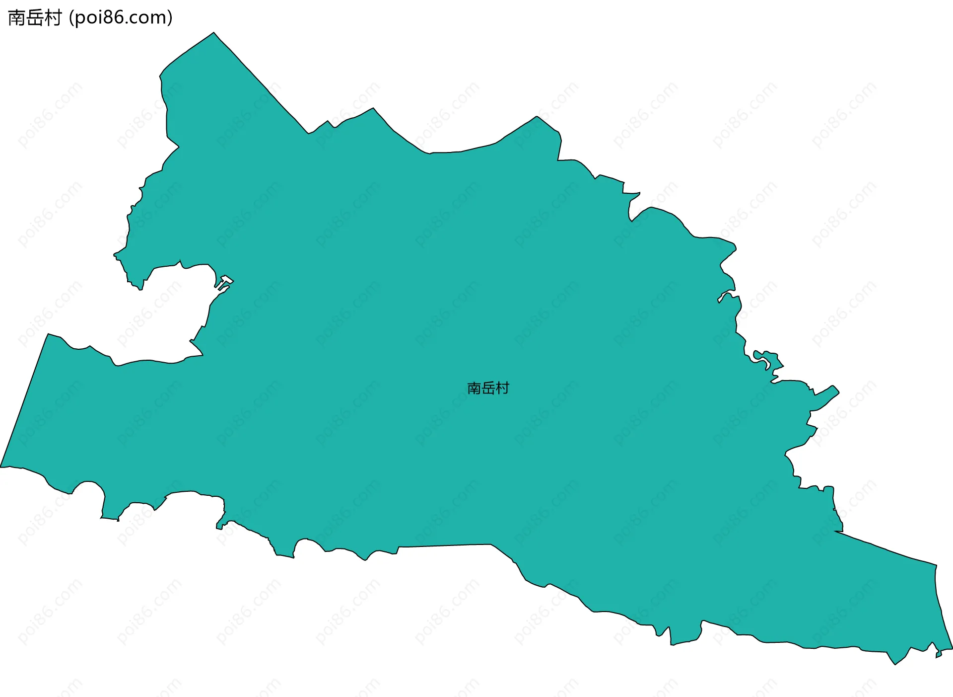 南岳村边界地图